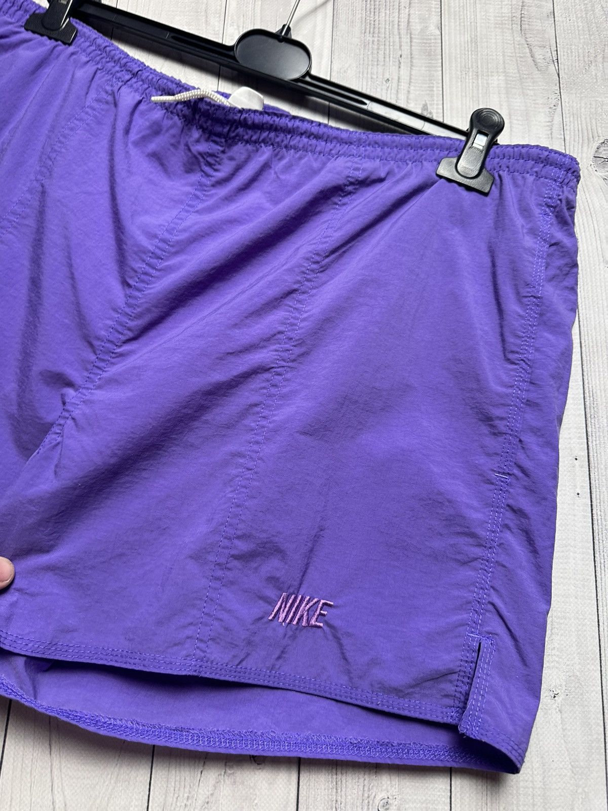 Nike × Vintage Vintage Nike logo shorts purple rare size L Size US 34 / EU 50 - 3 Thumbnail