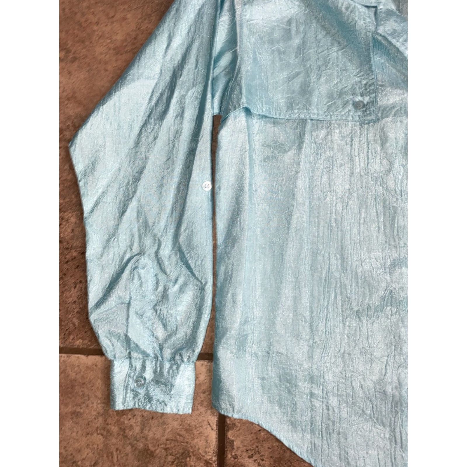 Diane von Furstenberg VINTAGE Diane von Furstenberg Teal Button-Down Blouse Women's Size S Size S / US 4 / IT 40 - 5 Thumbnail