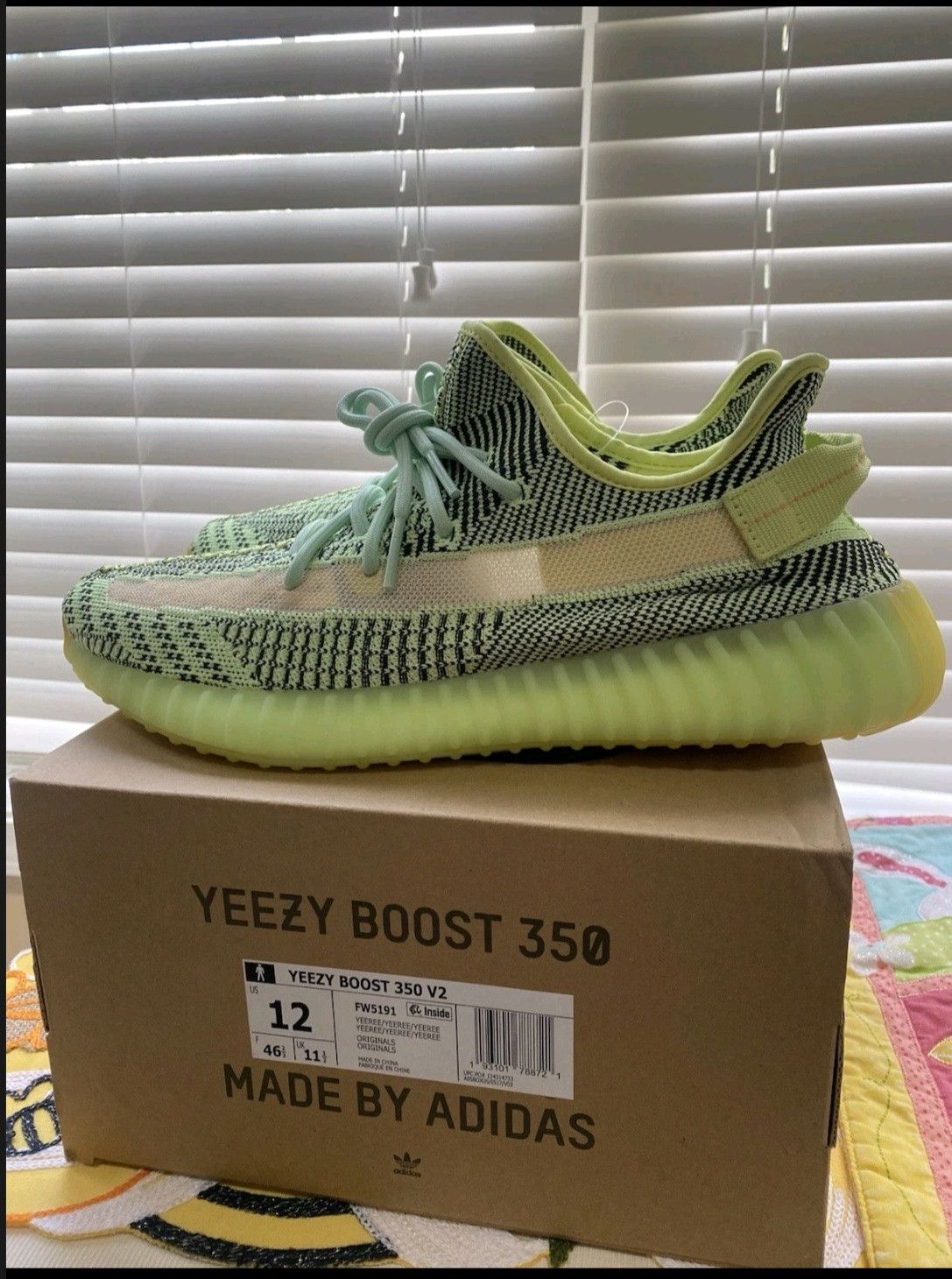Adidas Adidas Yeezy 350 V2 Yeezreel Non-Reflective Size 12 Men DS Size US 12 / EU 45 - 3 Thumbnail