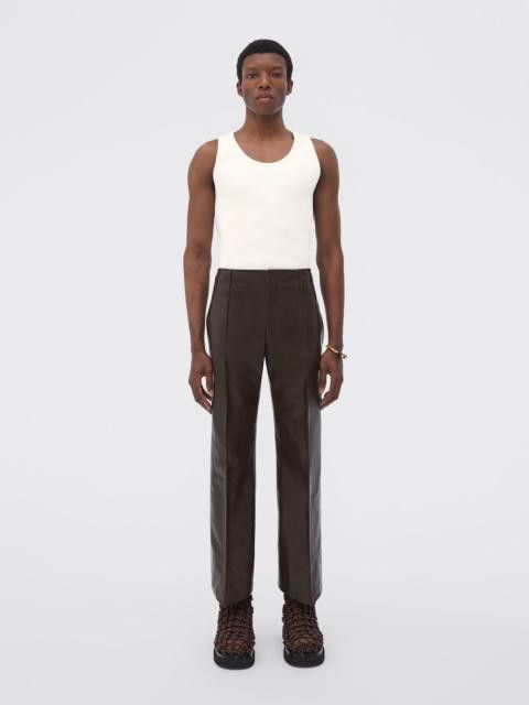 Bottega Veneta curved shape leather trousers Size US 32 / EU 48 - 1 Preview