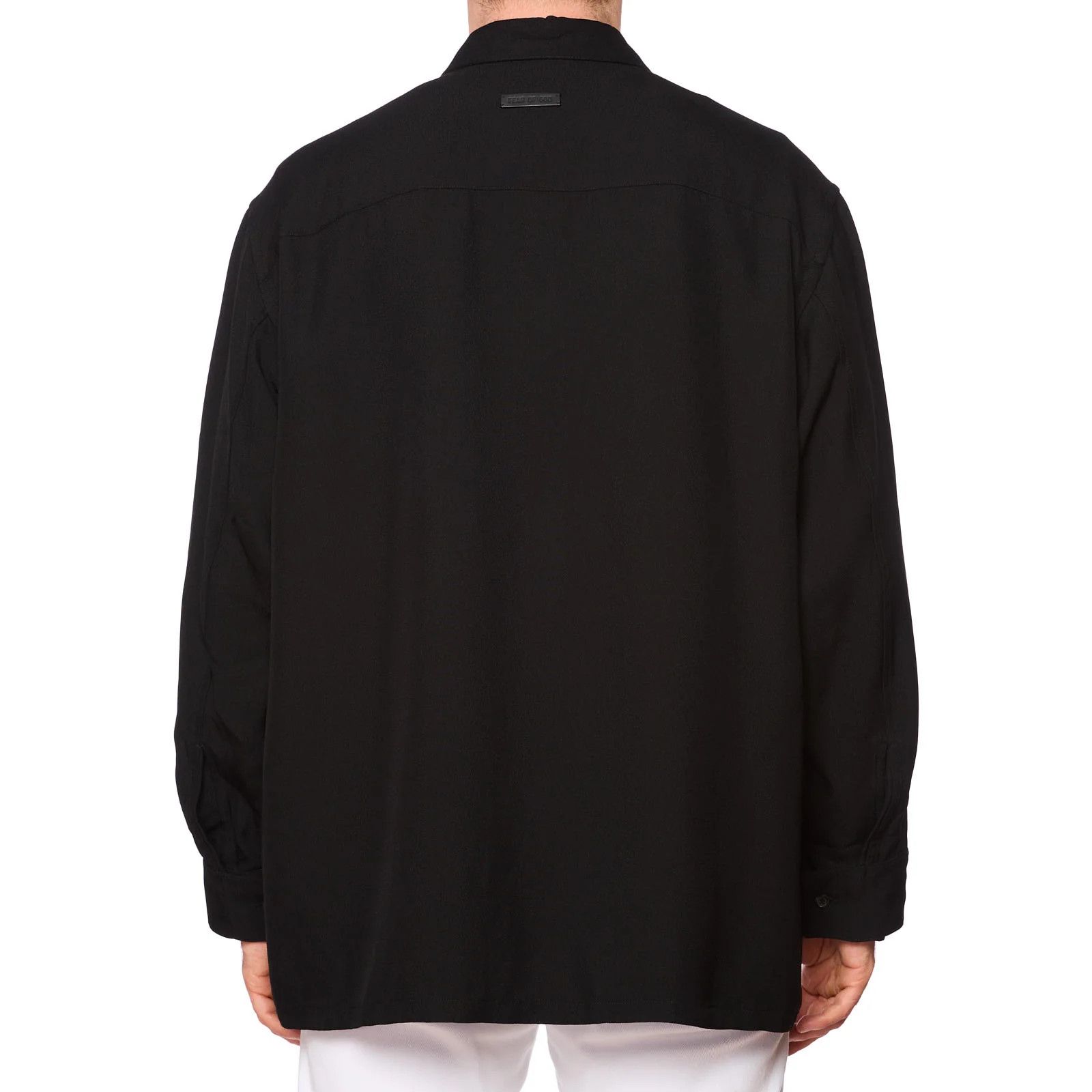 Fear of God FEAR OF GOD Black Long Sleeve Oversized Crepe Shirt Size US XL / EU 56 / 4 - 3 Thumbnail
