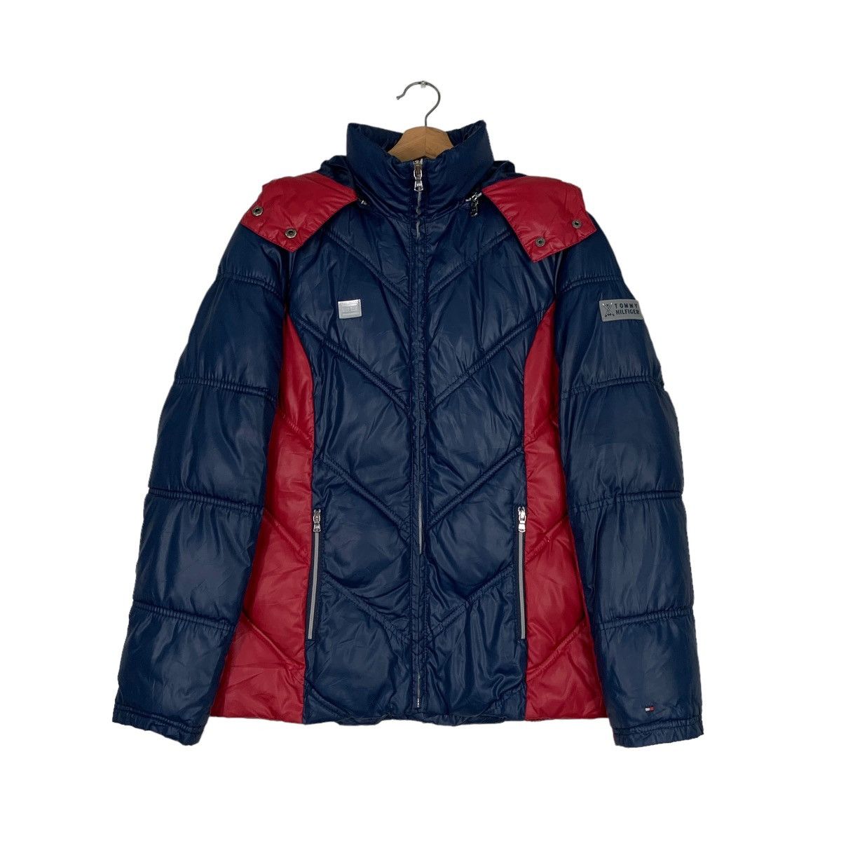 Tommy Hilfiger TOMMY HILFIGER Hooded Puffer Jacket / Down Jacket #0348-C16 Size US S / EU 44-46 / 1 - 1 Thumbnail