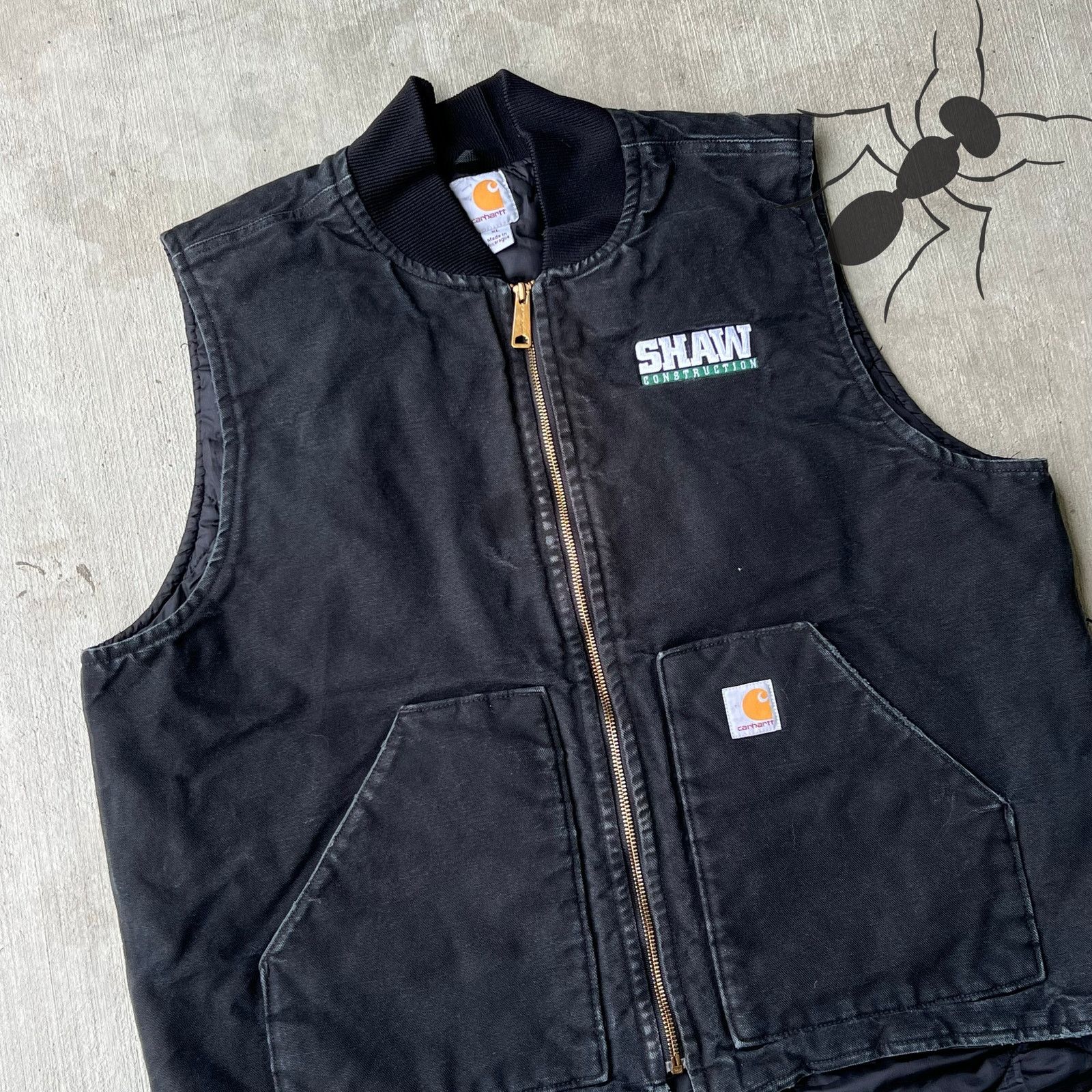 Carhartt × Vintage Carhartt V01 BLK black work wear vest Size US XL / EU 56 / 4 - 2 Thumbnail