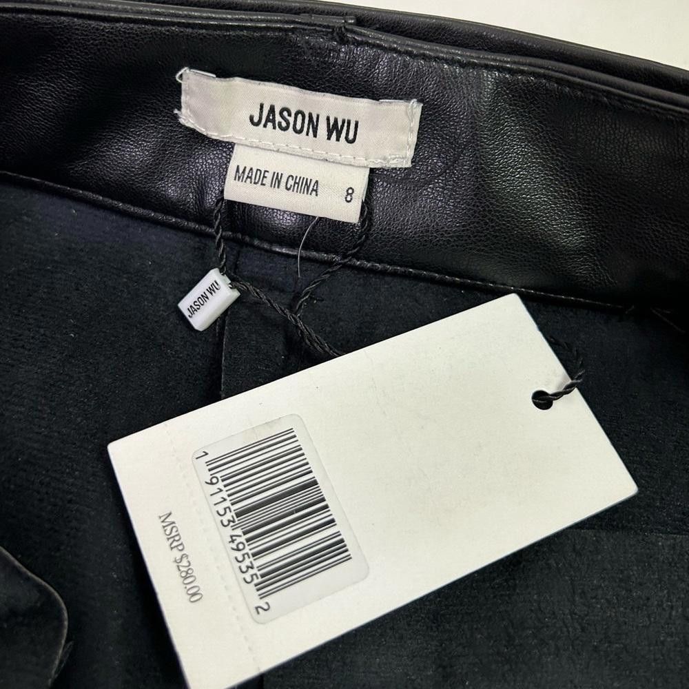 Designer Jason Wu l NWT Vegan Leather Cargo Pants Size 8 Size 30" / US 8 / IT 44 - 8 Thumbnail