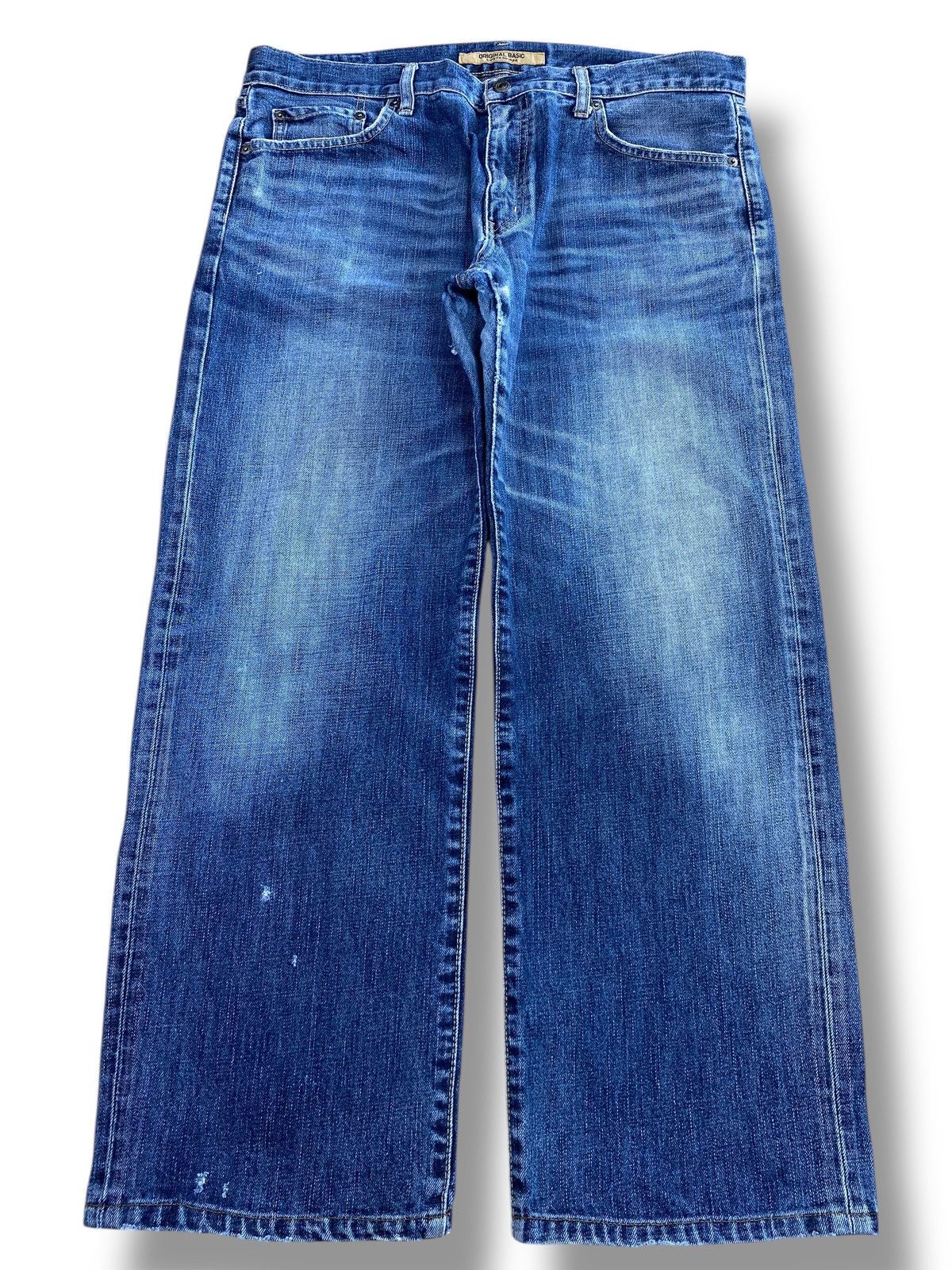 Uniqlo Uniqlo Blue Wash Whiskers Style Loose Jeans Size US 36 / EU 52 - 1 Thumbnail