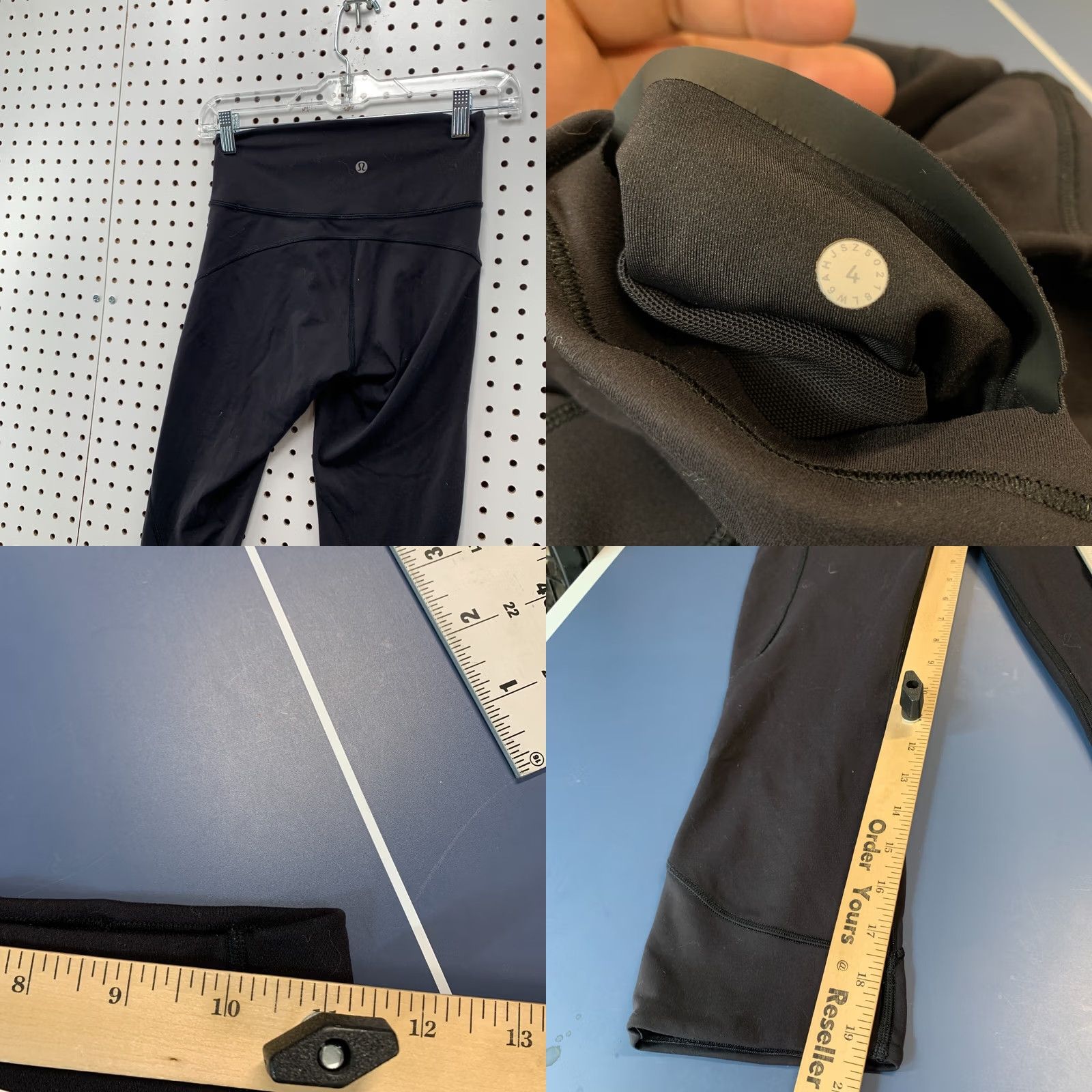 Lululemon Lululemon High Rise Crop Yoga Leggings Womens Size 4 Black 22x19.5 Size 27" / US 4 / IT 40 - 9 Thumbnail