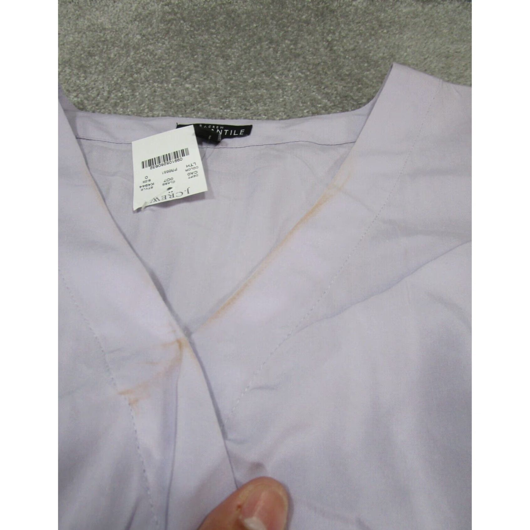 J.Crew J Crew Womens Long Sleeve Purple Shirt Tie Waist Extra Large XL New Size XS / US 0-2 / IT 36-38 - 3 Thumbnail