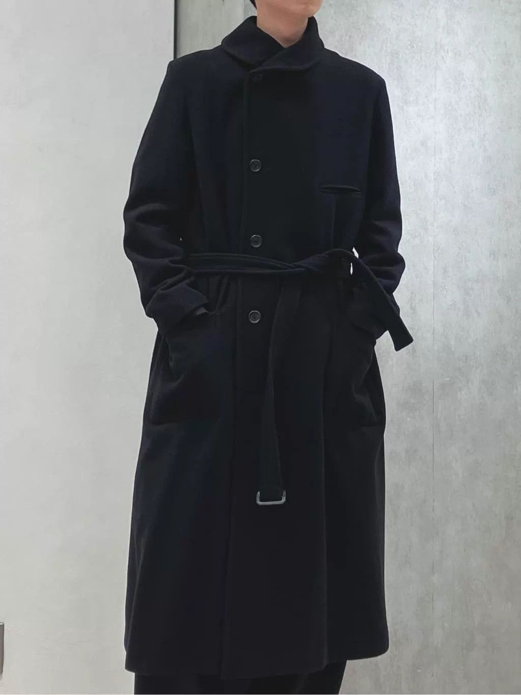 Yohji Yamamoto Yohji Yamamoto 23AW Stand Collar Waist-Tie Coat 1 Size US S / EU 44-46 / 1 - 4 Thumbnail