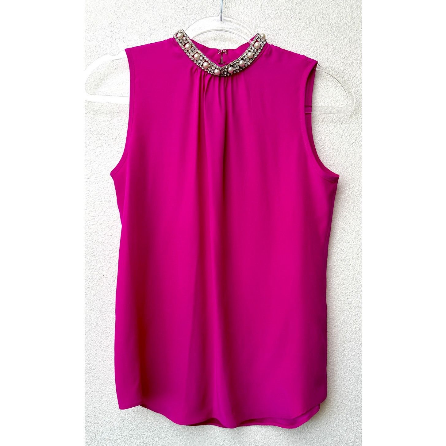 Amanda Uprichard Amanda Uprichard Silk Pearl High Neck Blouse US S Pink Size S / US 4 / IT 40 - 3 Thumbnail