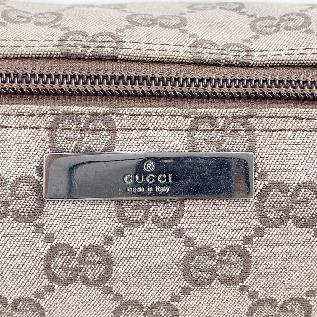 Gucci × Vintage Gucci GG Monogram Boat Beige Canvas leather Trim Size ONE SIZE - 7 Thumbnail