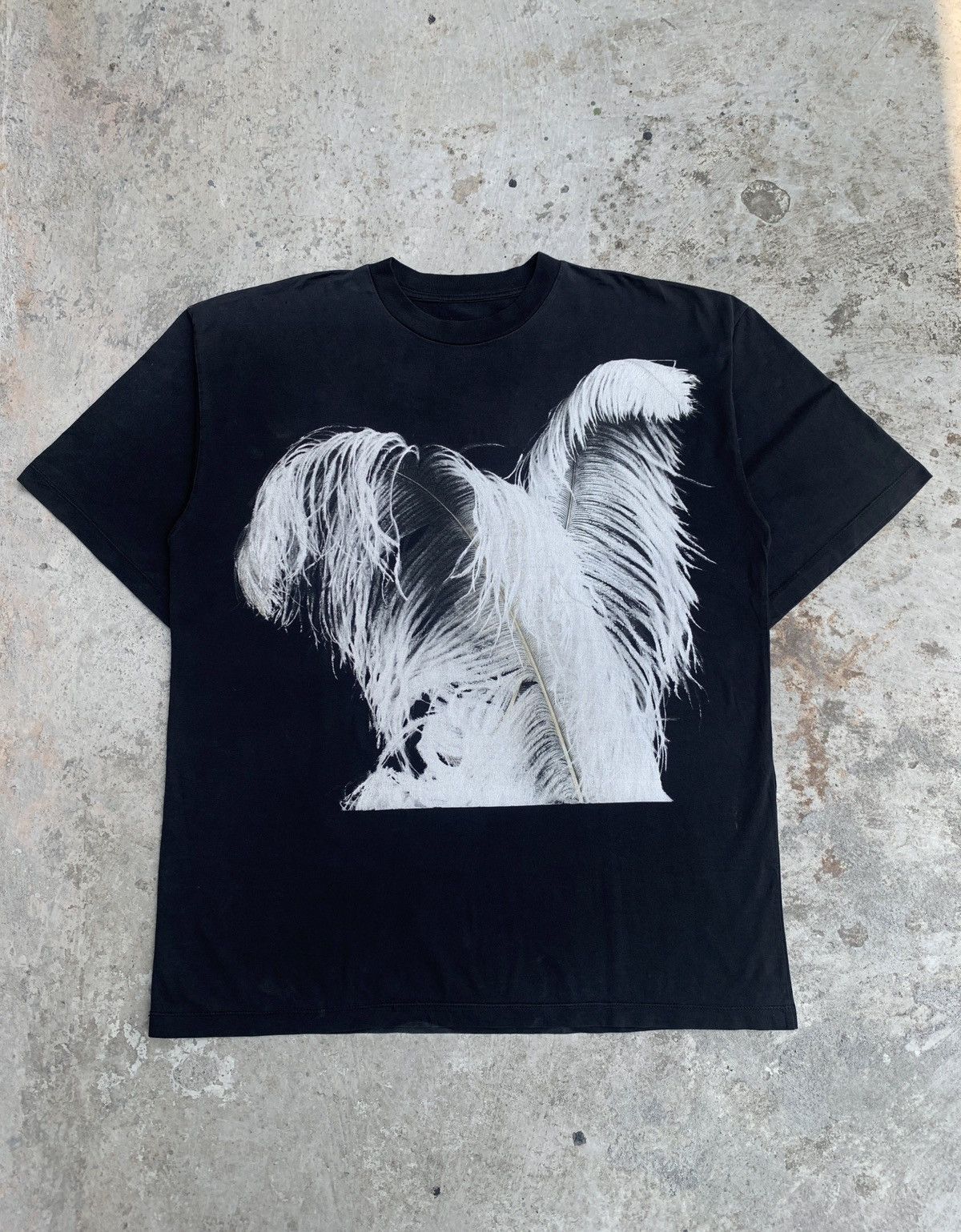 Blank Tag Feather Printed tee