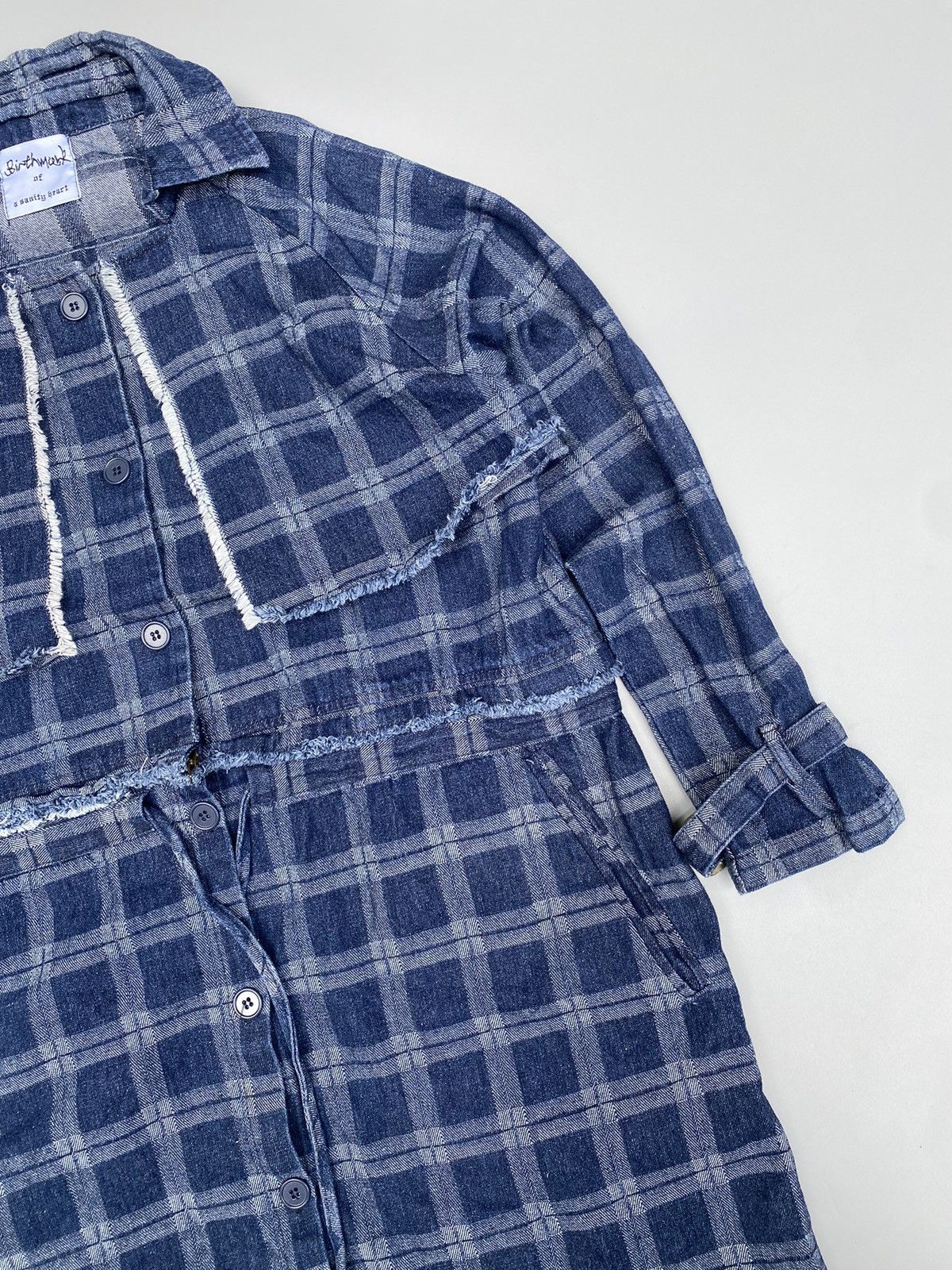 Japanese Brand Birthwork of Sanity Heart- 2in1- Denim Dress Size M / US 6-8 / IT 42-44 - 11 Thumbnail
