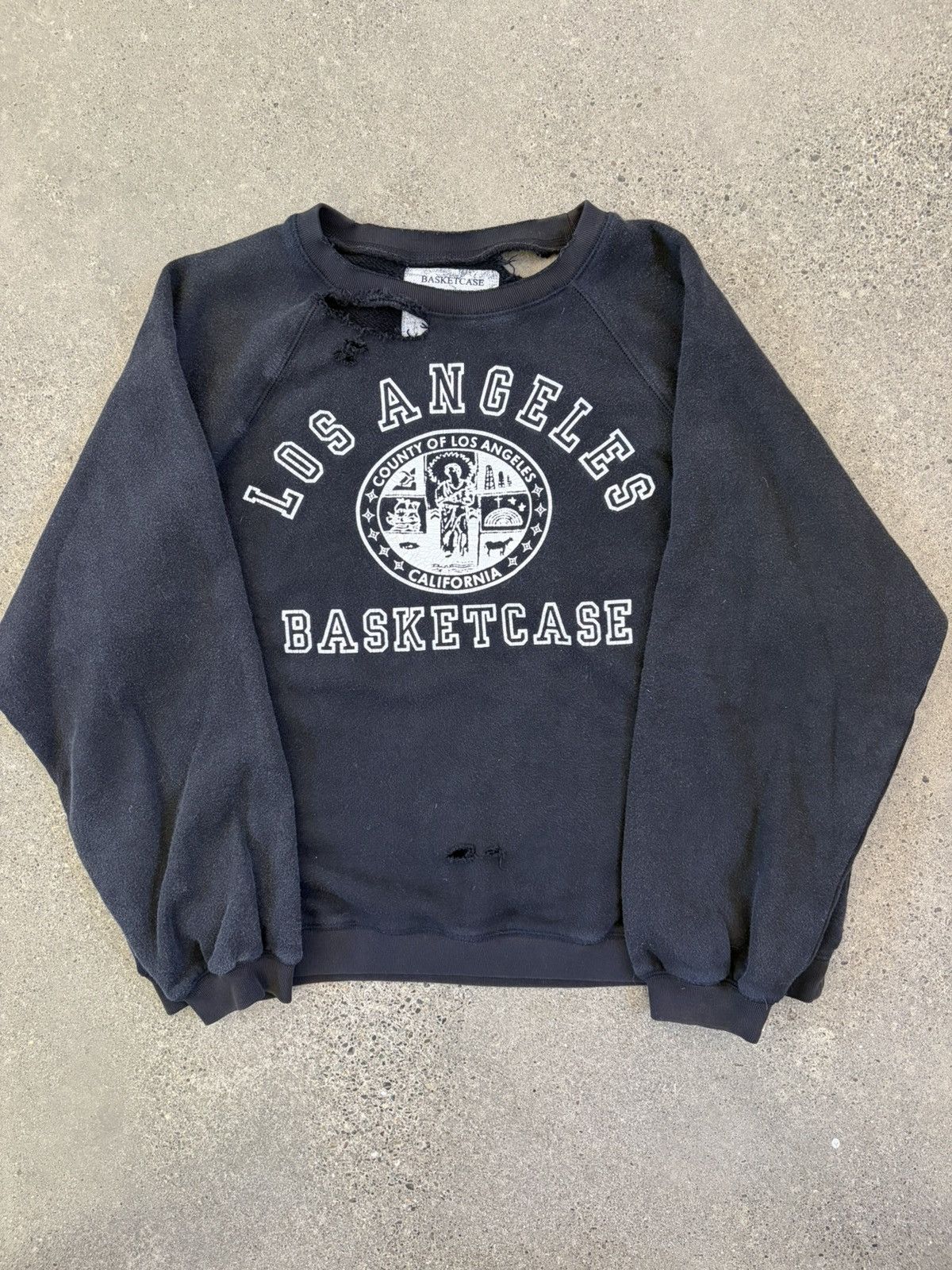 Basketcase Gallery Los Angeles Distressed Crewneck