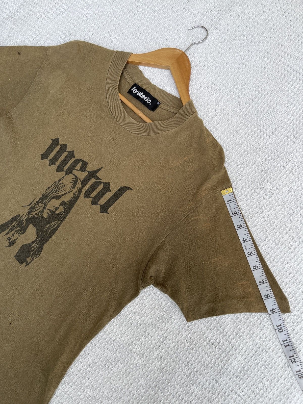 Hysteric Glamour Rare🔥Vtg HYSTERIC GLAMOUR METAL Faded Brown Tee Size US M / EU 48-50 / 2 - 14 Thumbnail