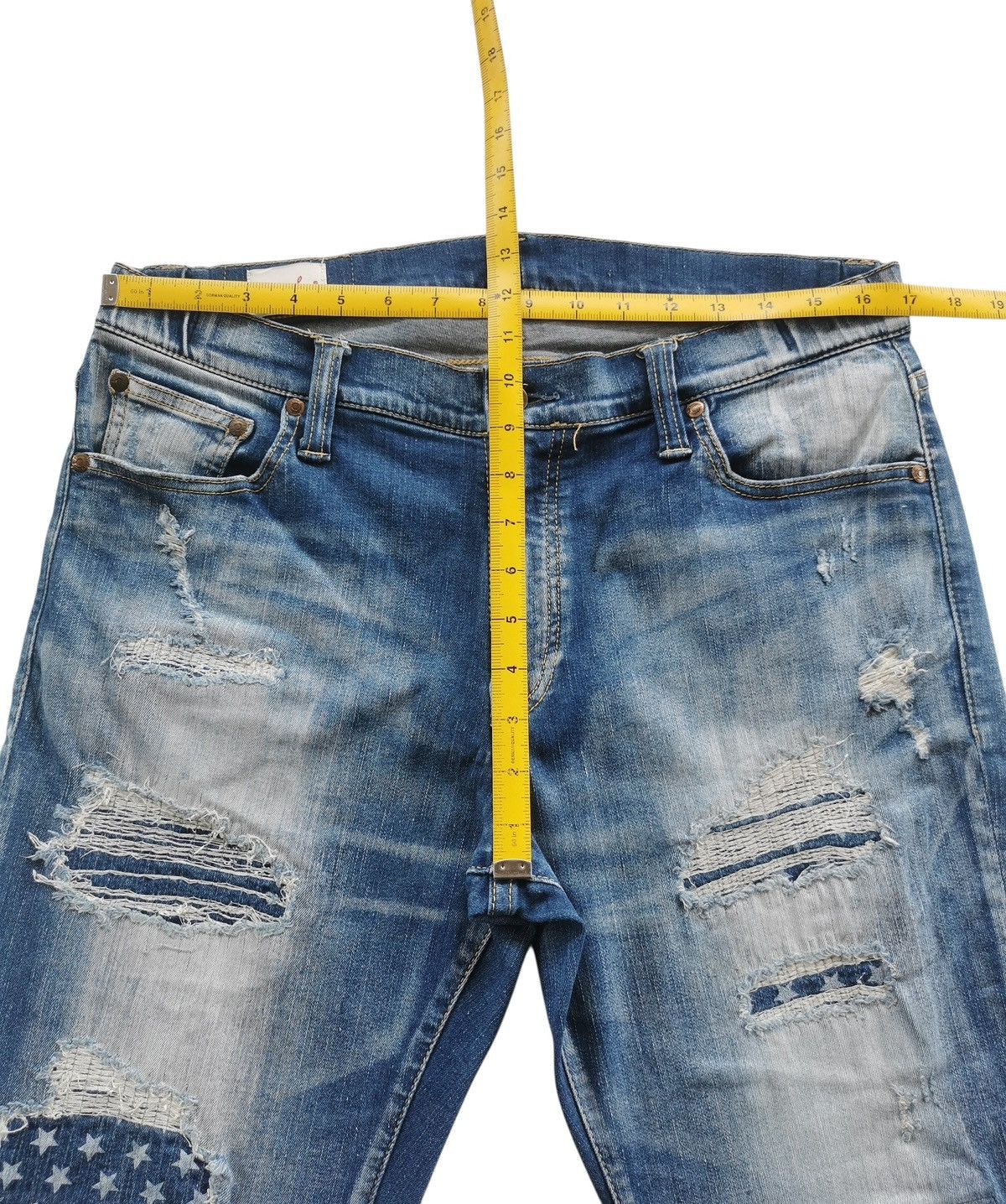 Big John Bigjohn stretchable ripped zigzag stitching vibes AMIRI Size US 33 - 10 Thumbnail