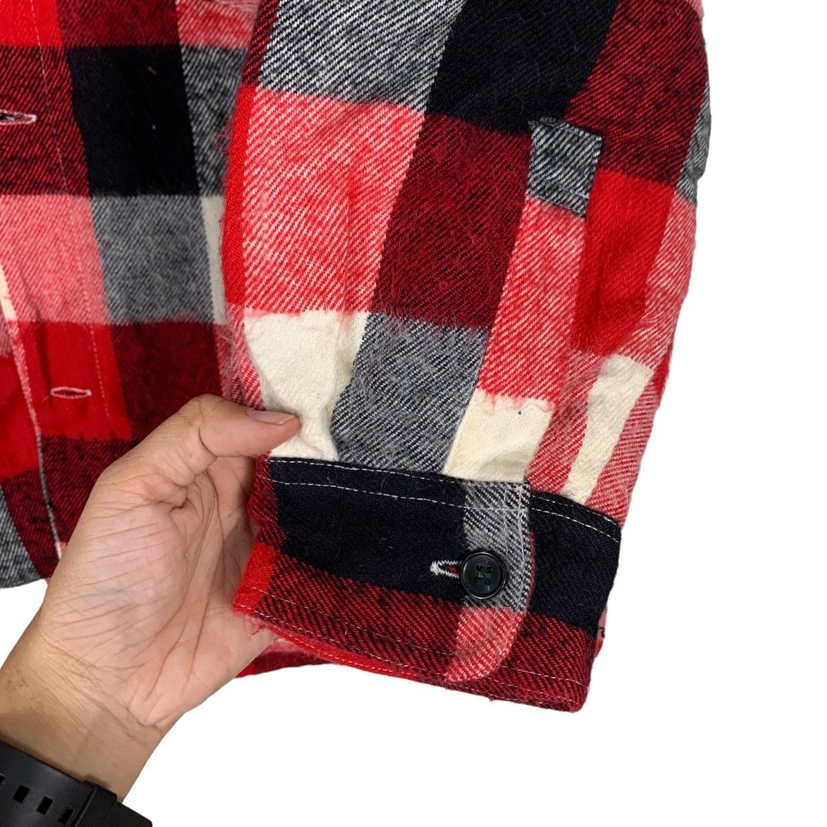 Flannel BOB-COX Red Checked Flannel Jacket #1143-C52 Size US M / EU 48-50 / 2 - 11 Thumbnail
