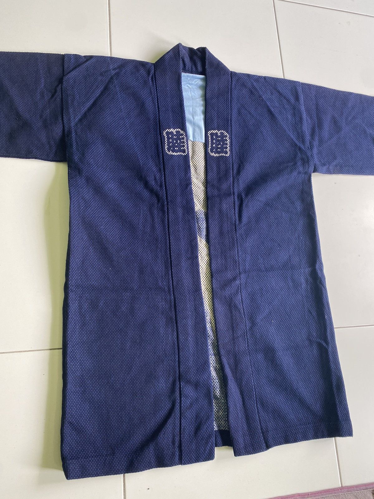 Japanese Brand KIMONO INDIGO DARK BLUE NORAGI NICE DESIGN JACKETS Size US XXL / EU 58 / 5 - 3 Thumbnail