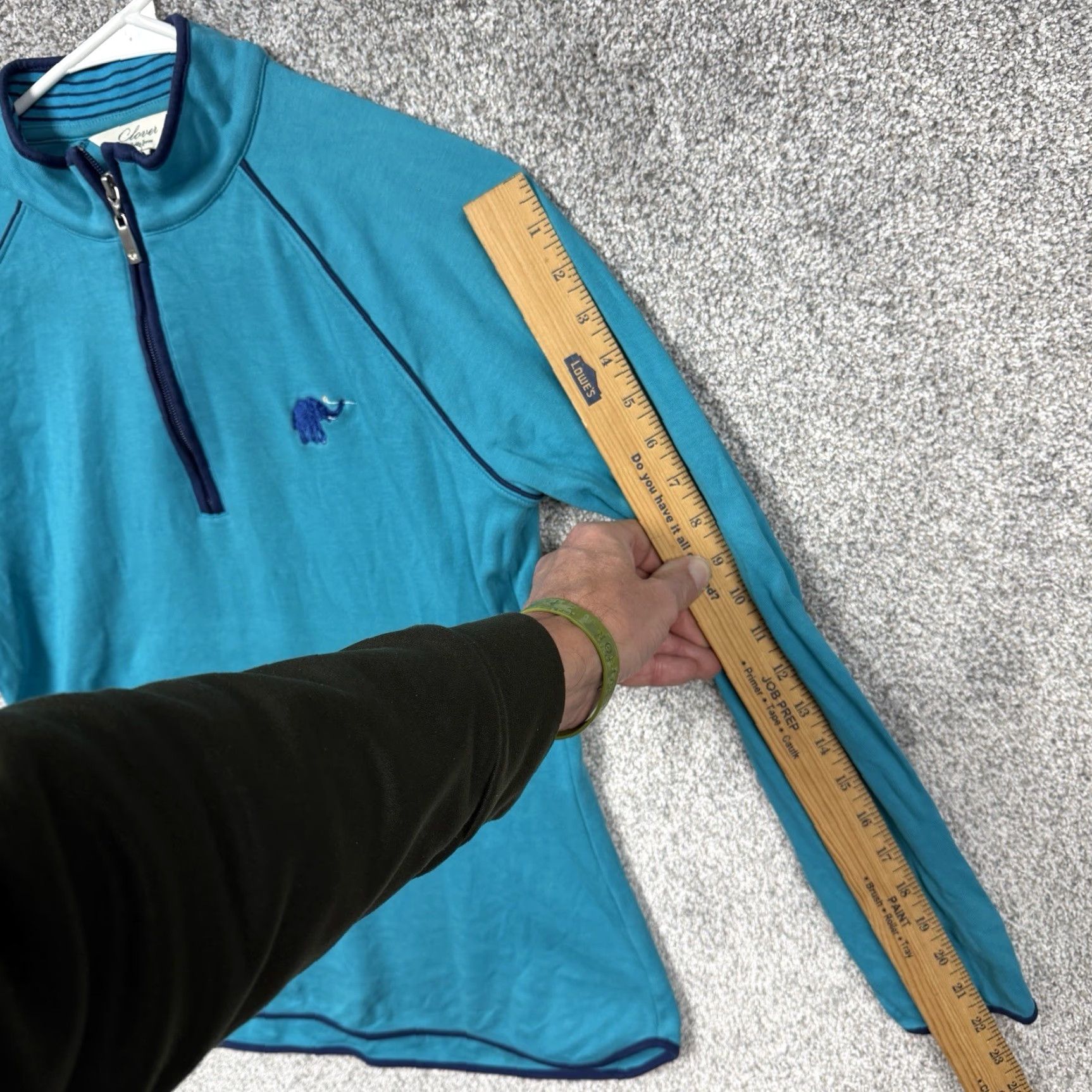 Vintage Bobby Jones Clover Top M 1/4 Zip Pullover Golf Performance Country Club Shirt Women Regular Size M Blue 100% Cotton Size M / US 6-8 / IT 42-44 - 3 Thumbnail