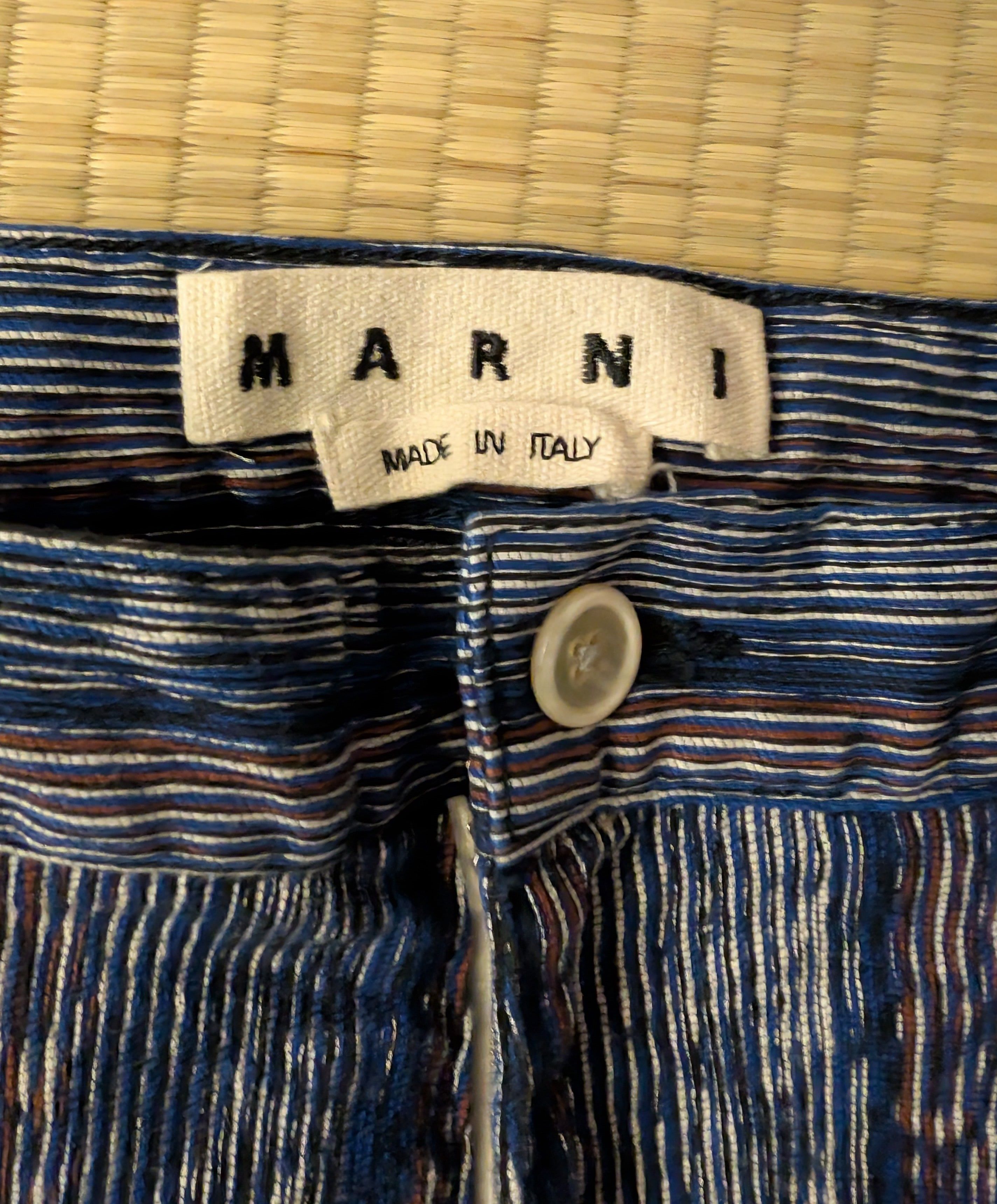 Marni Marni Striped 100% Cotton Flare Bottom Pants Made in Italy Size 24" / US 00 / IT 34 - 3 Thumbnail