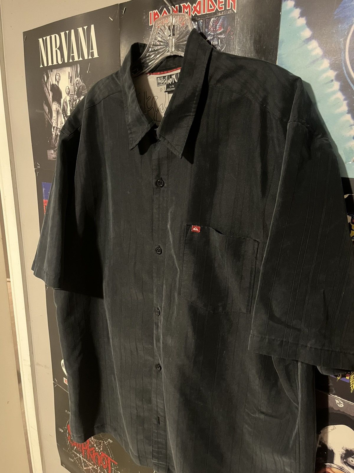 Quicksilver Vintage Y2K 2000’s Quicksilver stripped black button down Size US XL / EU 56 / 4 - 2 Thumbnail