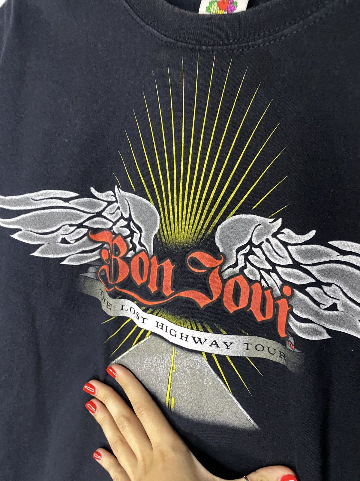 Bon Jovi Mens T-shirt Bon Jovi 2007 The Lost Highway Tour Tee Size US S / EU 44-46 / 1 - 3 Thumbnail