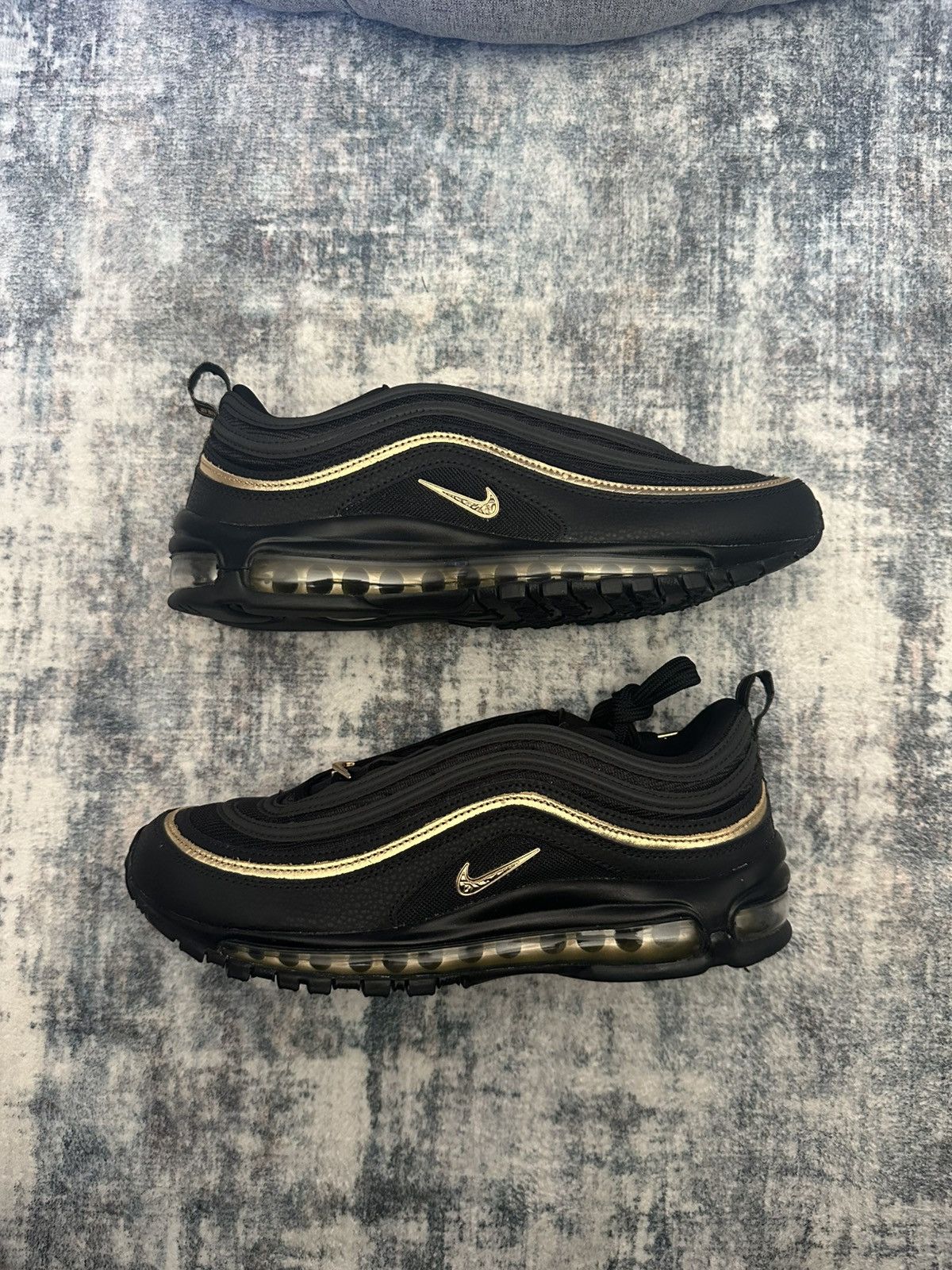 Nike Nike Air Max 97 Black/Metallic Gold Size US 10 / EU 43 - 1 Thumbnail