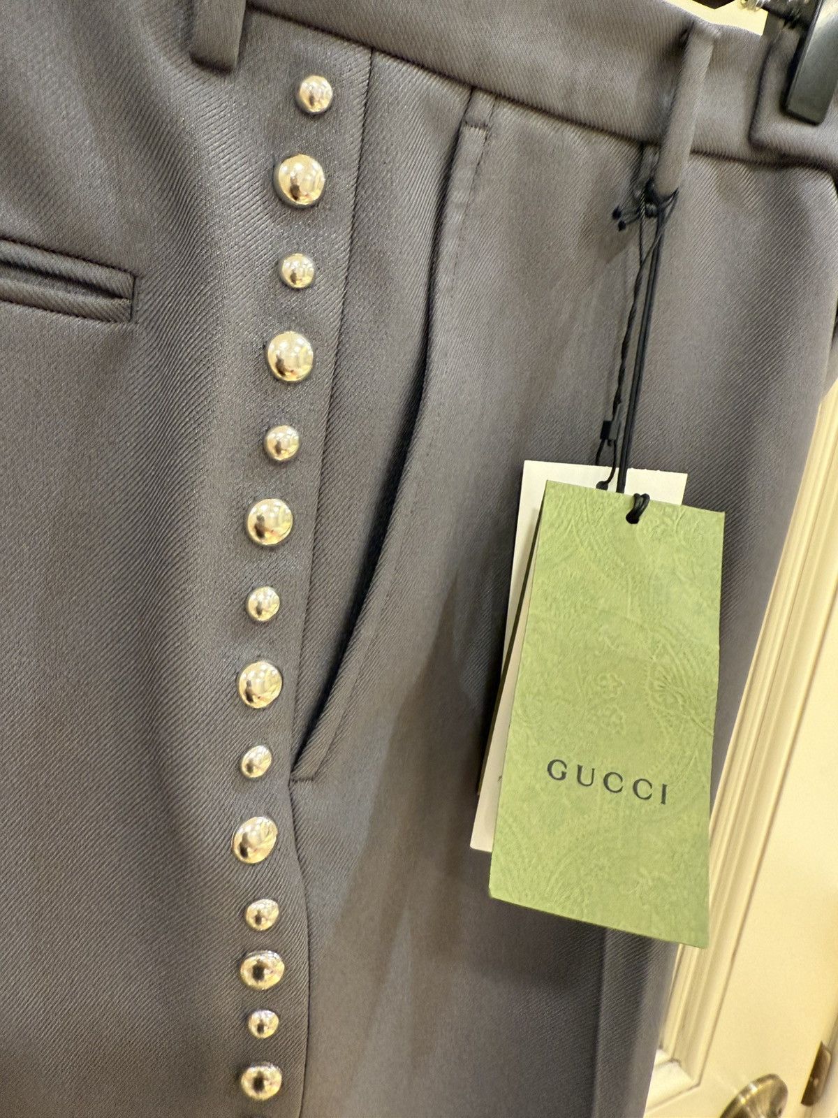 Gucci Stud sides fluid drill pants size46 Size US 30 / EU 46 - 4 Thumbnail