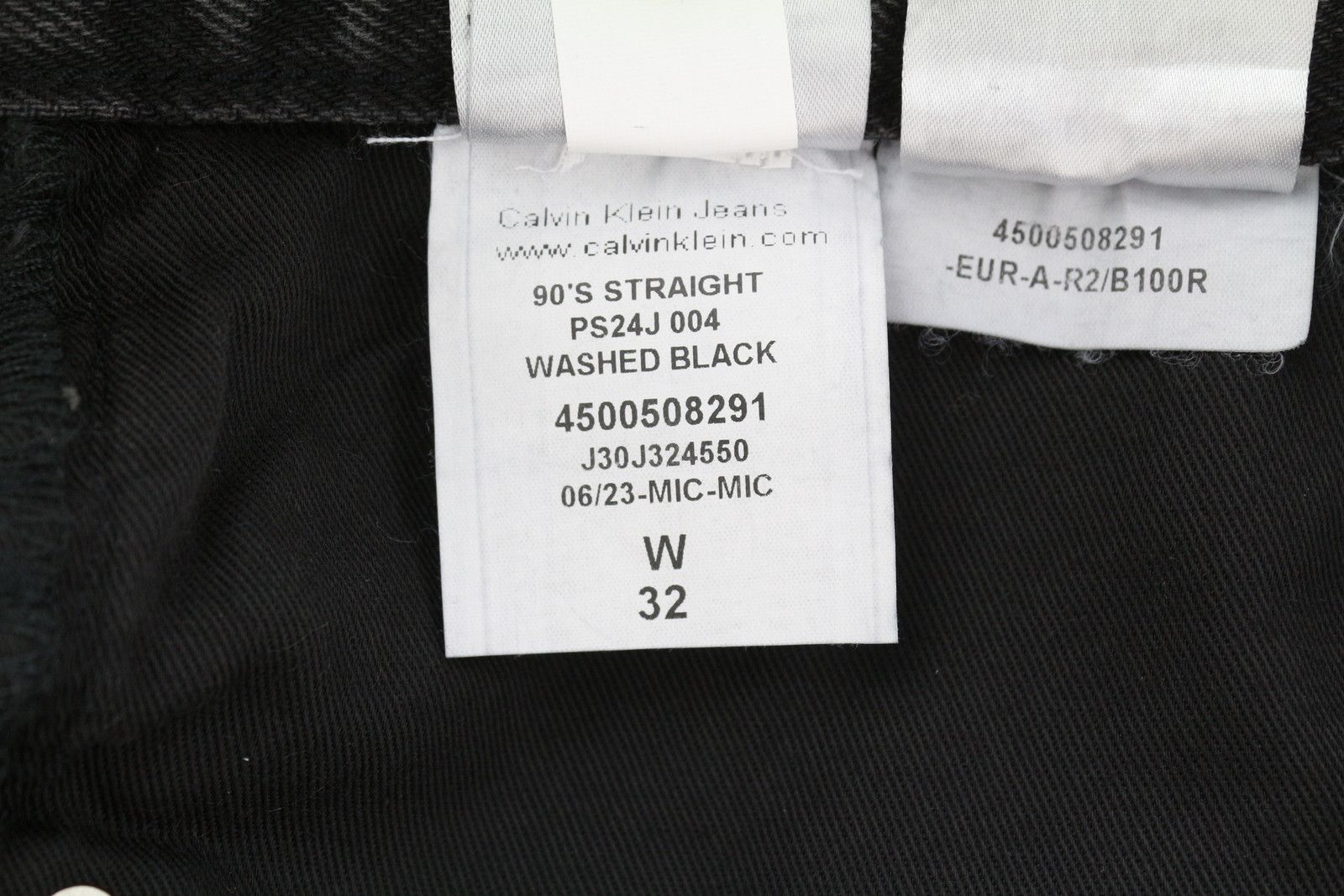 Calvin Klein 90S STRAIGHT W32 Black Zip Fly Pockets Denim 85209 Size US 32 / EU 48 - 12 Thumbnail
