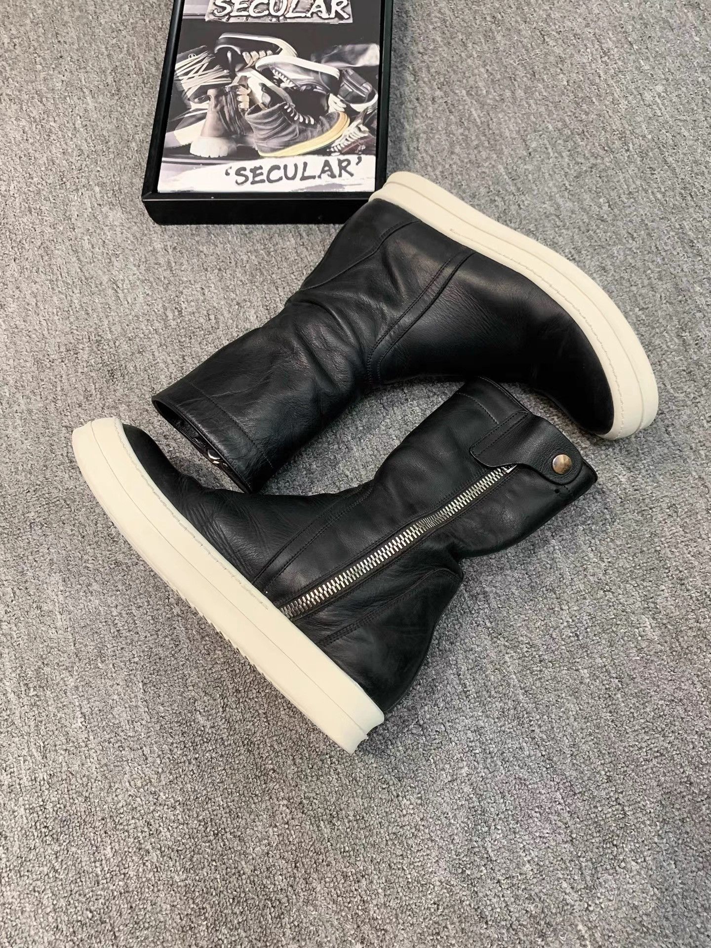 Rick Owens Rick Owens Main Line Leather Mid Boots K34 Size US 7 / EU 40 - 6 Thumbnail