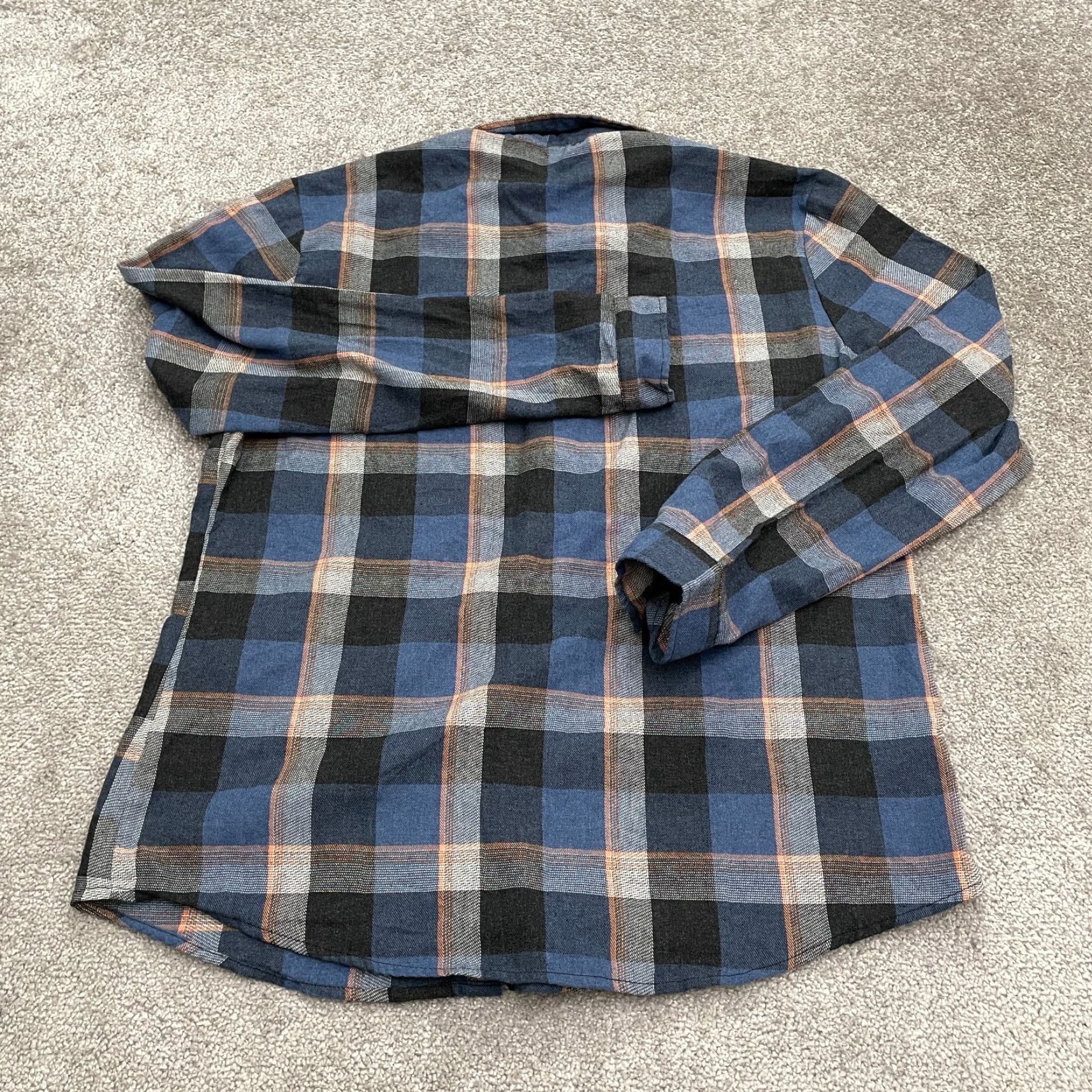 Vintage Unbranded Flannel Shirt Mens Large Blue Plaid Long Sleeve Button Down Casual Top Size US L / EU 52-54 / 3 - 2 Thumbnail