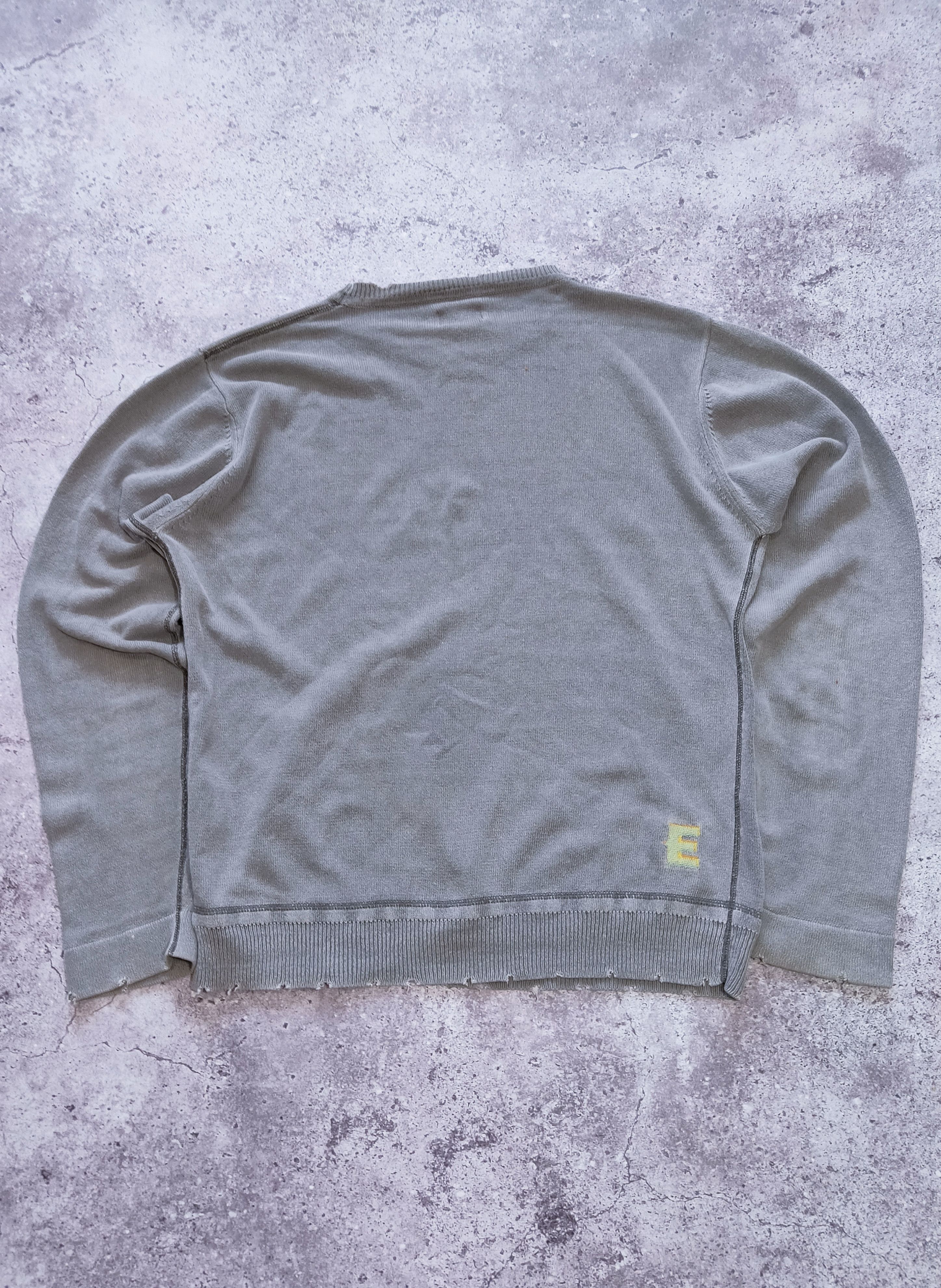 Edwin × Japanese Brand 90s EDWIN JAPAN Distressed SWEATSHIRT Knitwear Sweater Size US L / EU 52-54 / 3 - 4 Thumbnail