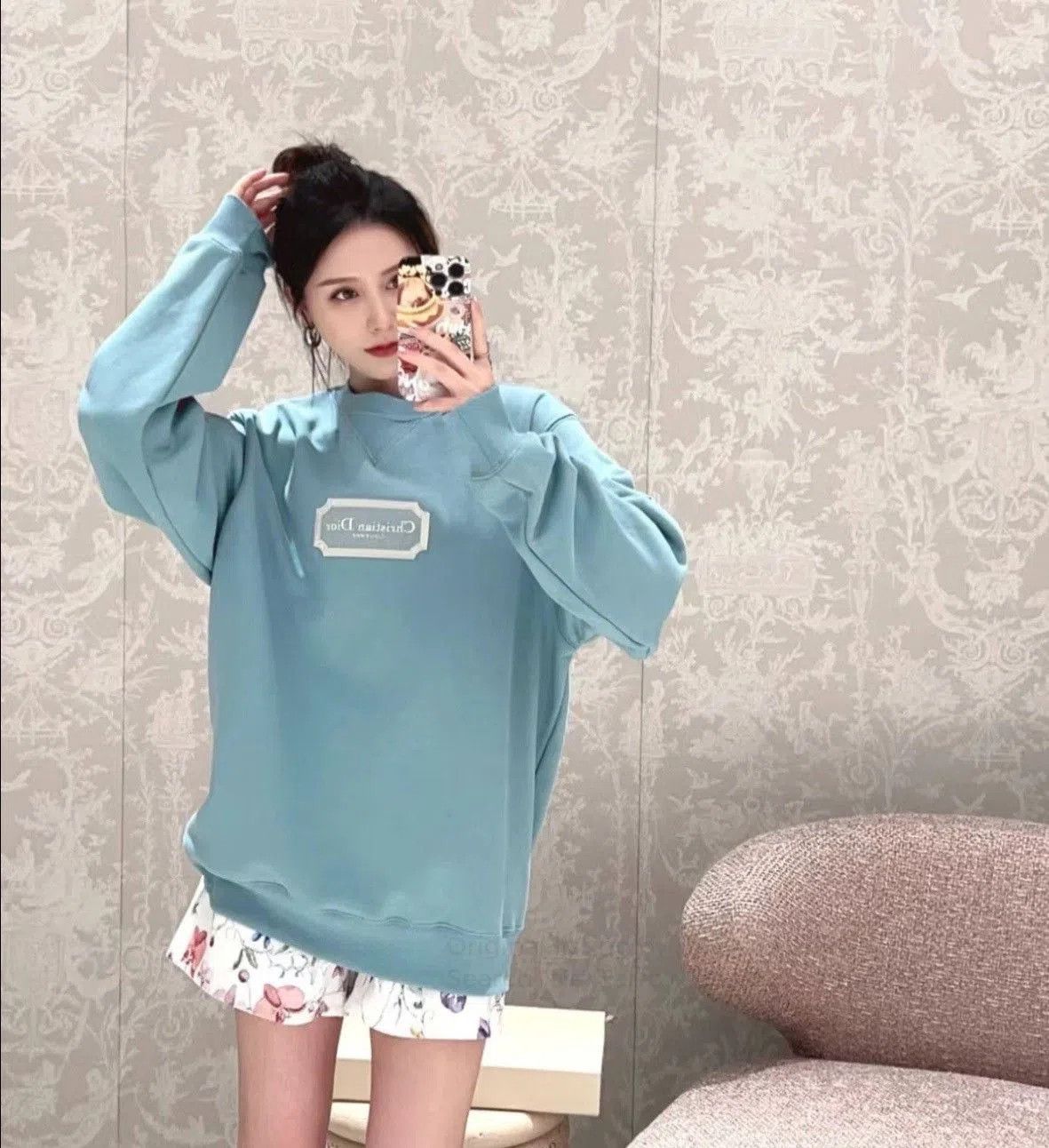 Dior Dior Blue Logo Sweatshirt. Size US XL / EU 56 / 4 - 6 Thumbnail