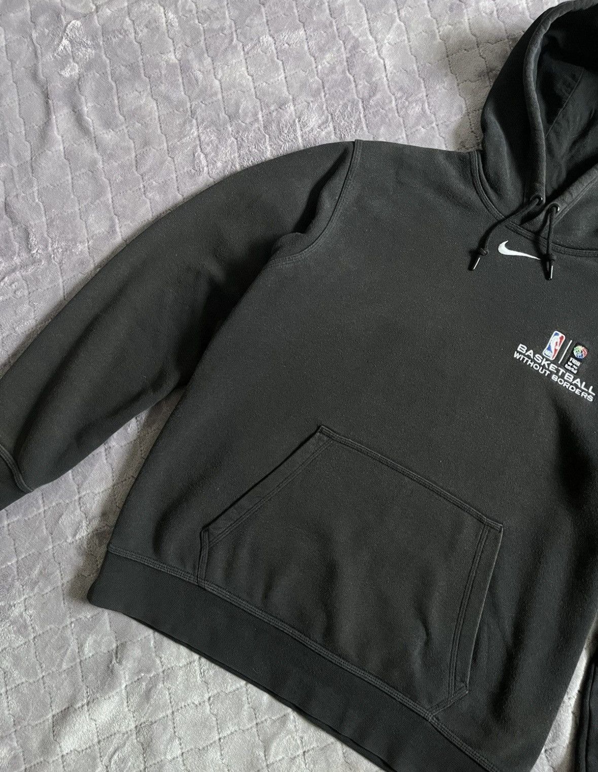 Nike × Vintage Vintage y2k Nike Center Swoosh Basketball Hoodie Size US M / EU 48-50 / 2 - 4 Thumbnail