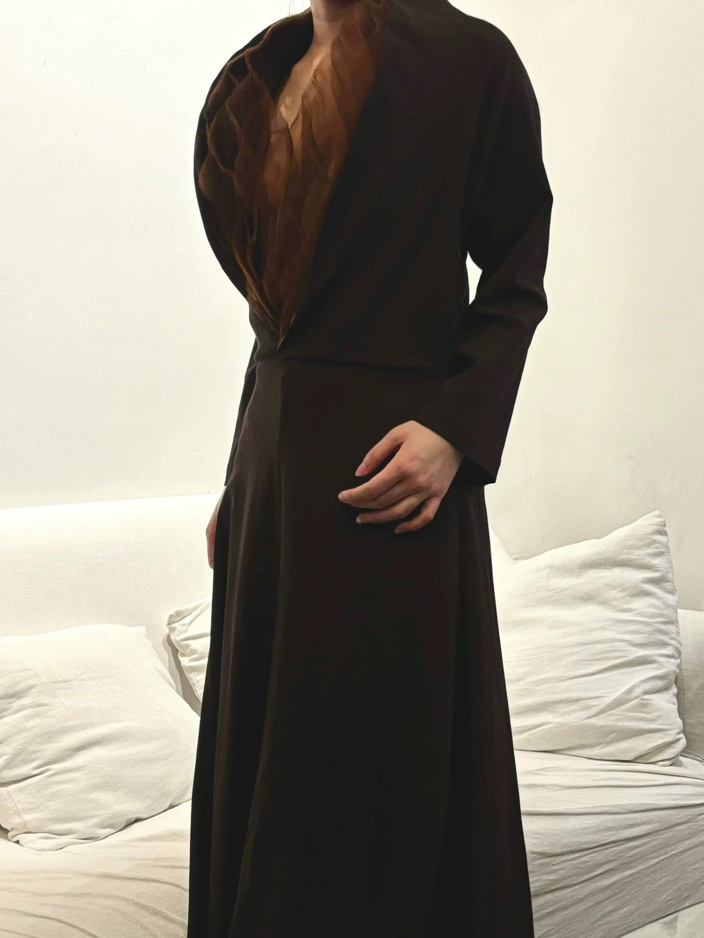 Junya Watanabe Junya Watanabe AD2002 Velvet Long Dress | Grailed