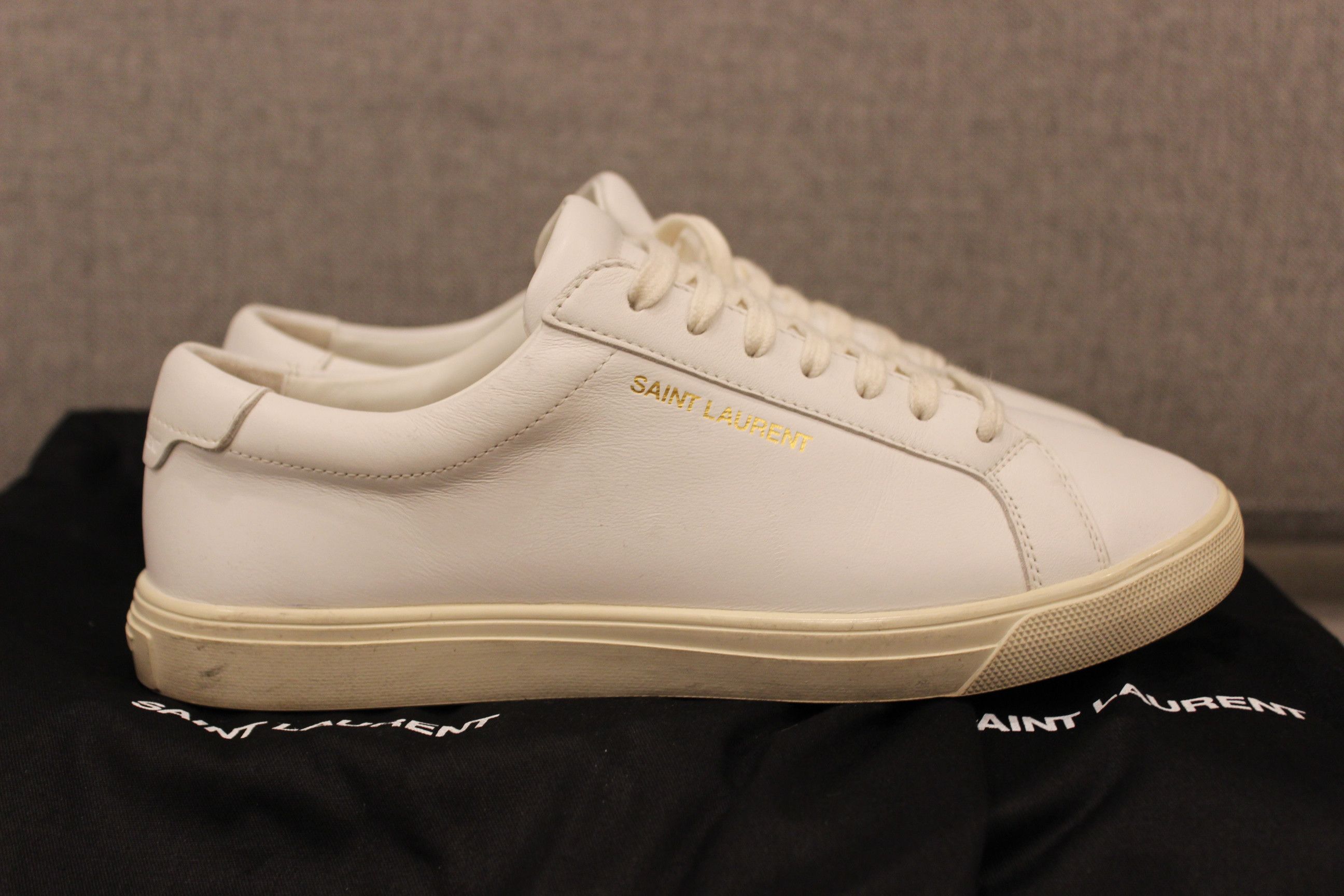 Saint Laurent Paris Saint Laurent Wmns Andy Optic White 606831 Size US 7.5 / IT 37.5 - 3 Thumbnail