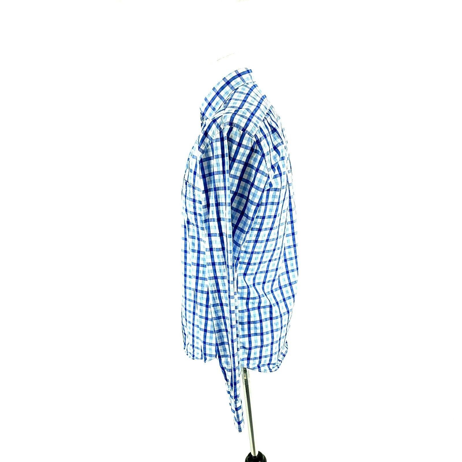 J.Crew J Crew Blue White Plaid Light Weight Cotton Slim Fit Small B Size US S / EU 44-46 / 1 - 4 Thumbnail