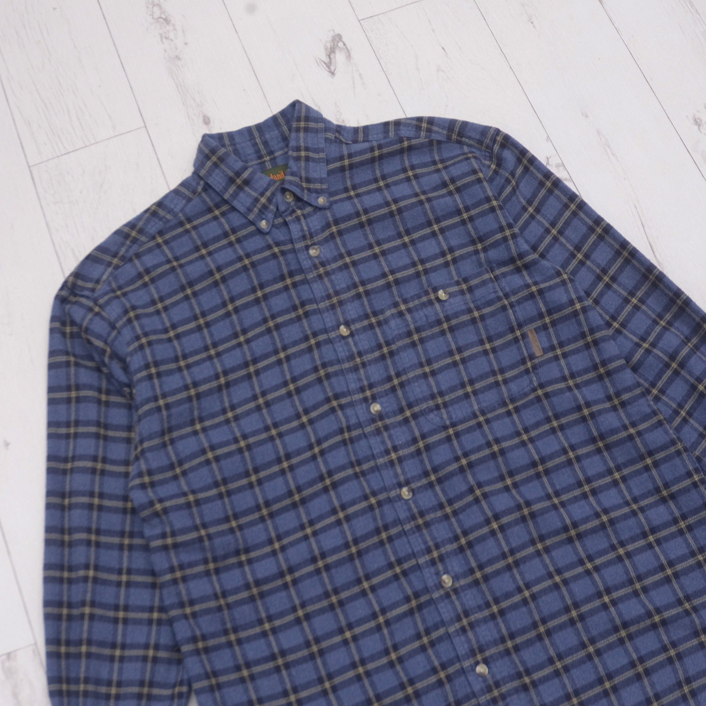 Timberland × Vintage Vintage Timberland Flannel Shirt Plaid Check Thick Oversized Size US M / EU 48-50 / 2 - 2 Thumbnail