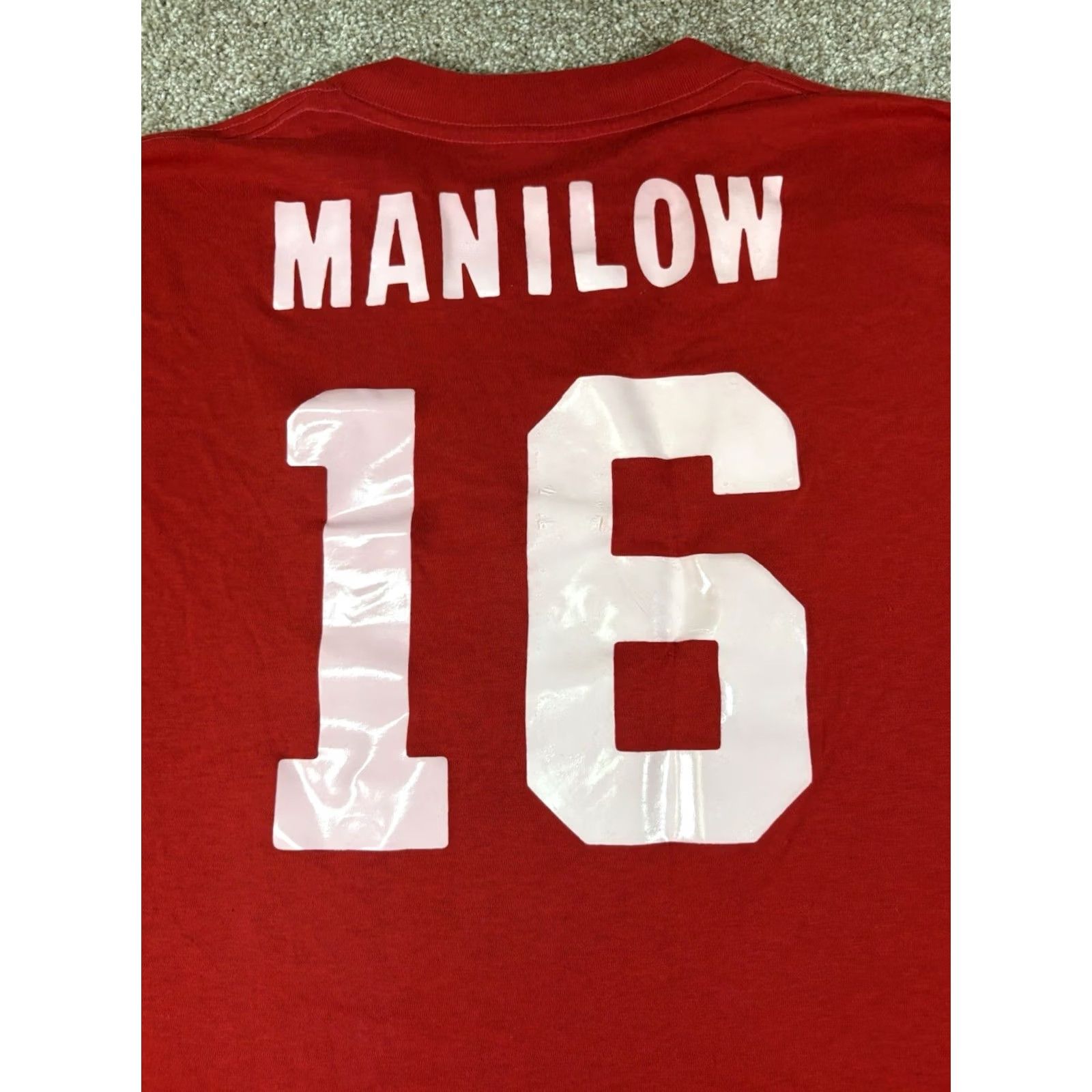 Vintage VINTAGE RP Sportswear SF 49ers Barry Manilow T-Shirt Unisex Adults Short Sleeve Crew Neck Red L USA Made Single Stitch Slim Ballpark 80s 84 Super Bowl Size US L / EU 52-54 / 3 - 4 Thumbnail