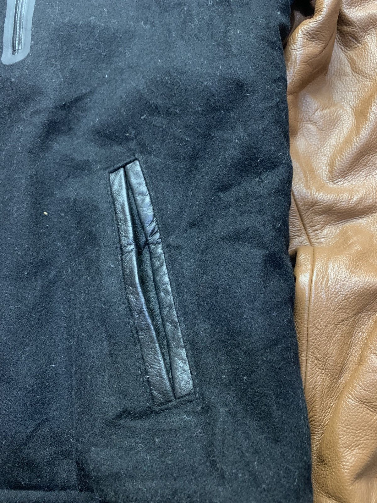 Nike SOLD🐍 Nike NSW Destroyer Leather Wool Varsity Bomber Jacket Size US M / EU 48-50 / 2 - 5 Thumbnail