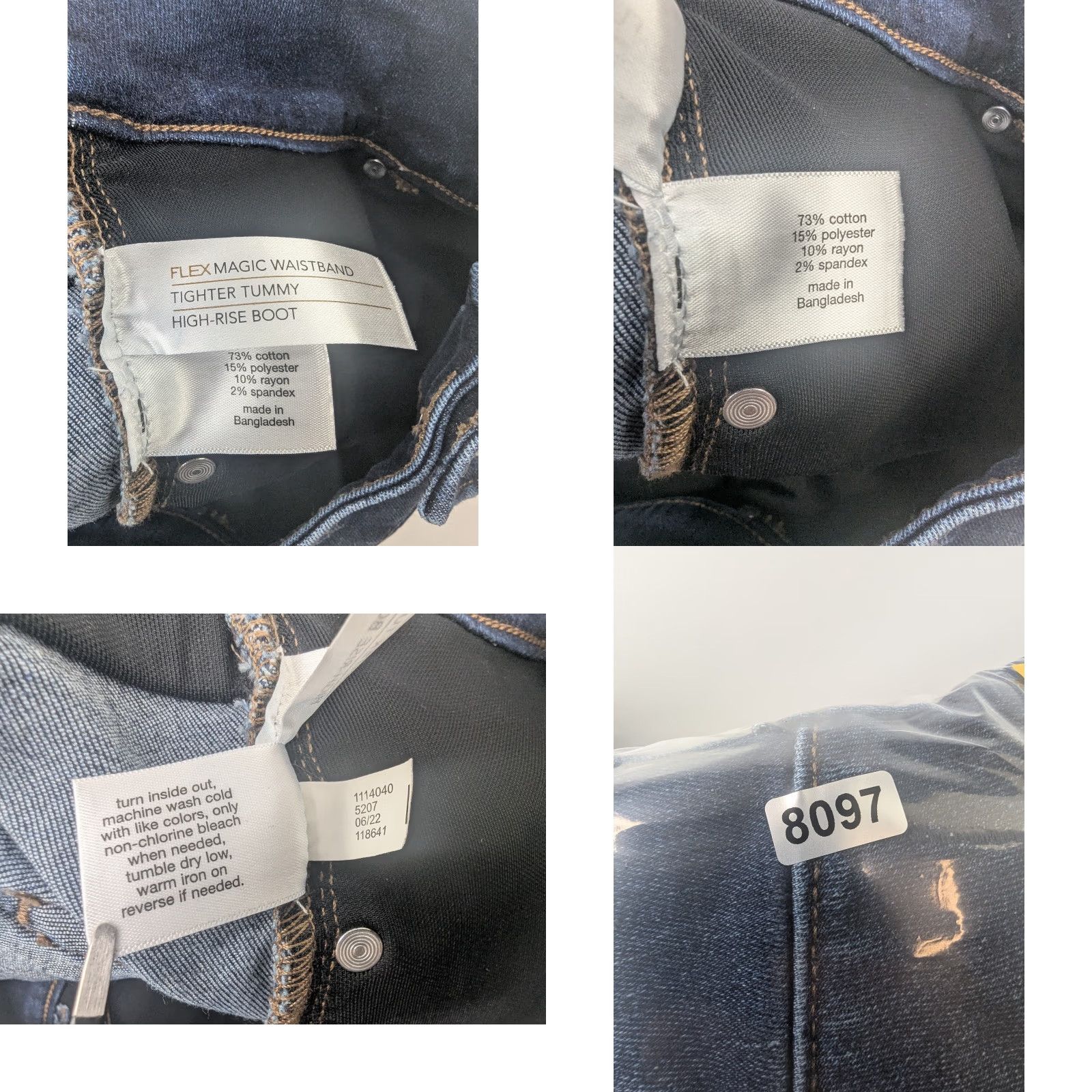 Vintage VINTAGE Lane Bryant High Rise Boot Jeans Womens 20 Tighter Tummy Flex Magic Waistband Jean Bootscut 5-Pocket Denim Blue Size 42" / US 20 - 9 Thumbnail