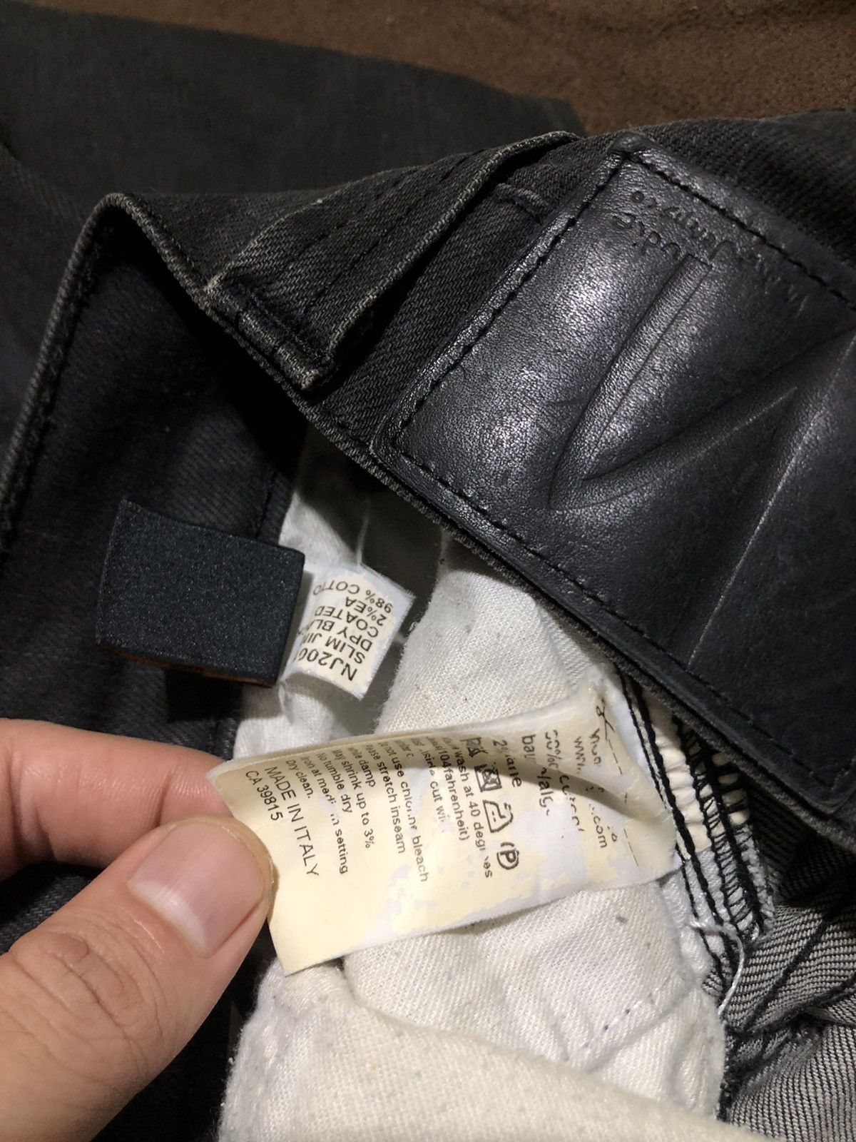 Nudie Jeans Vintage 2001 Nudie Jeans Slim Jim Dry Black Coated Size US 31 - 10 Thumbnail