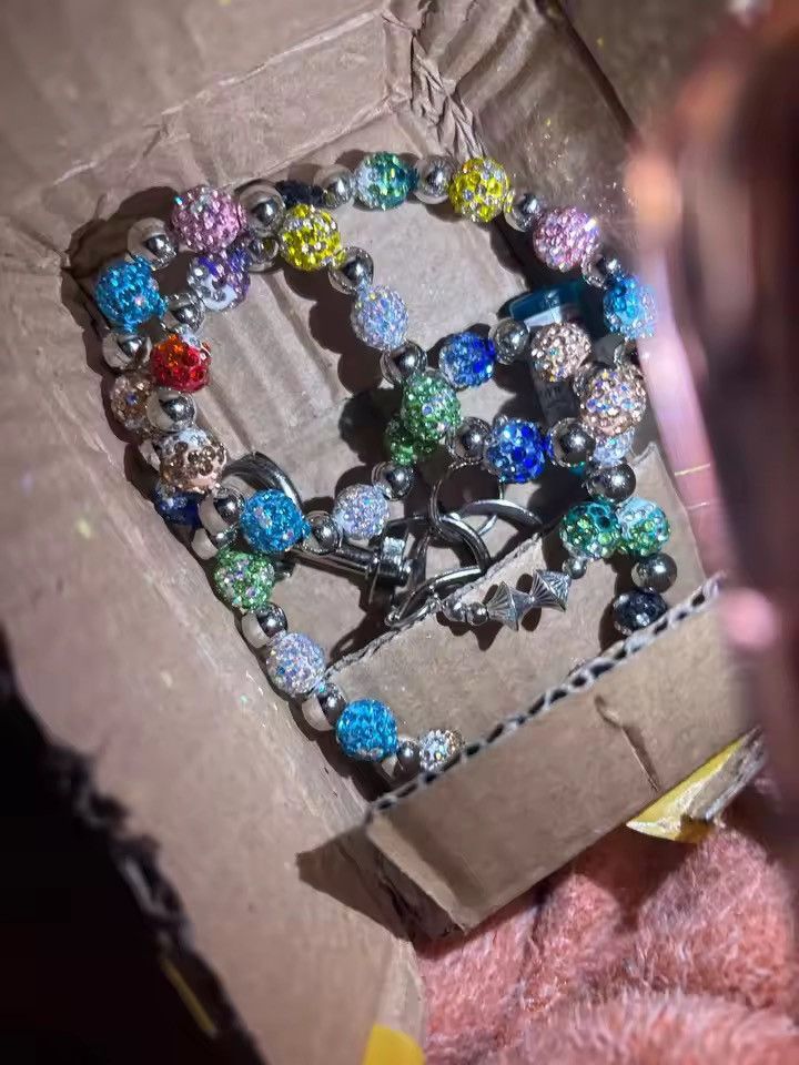 Jewelry Colorful Lucky Beaded Wallet Chain, Pants Chain Size ONE SIZE - 6 Thumbnail