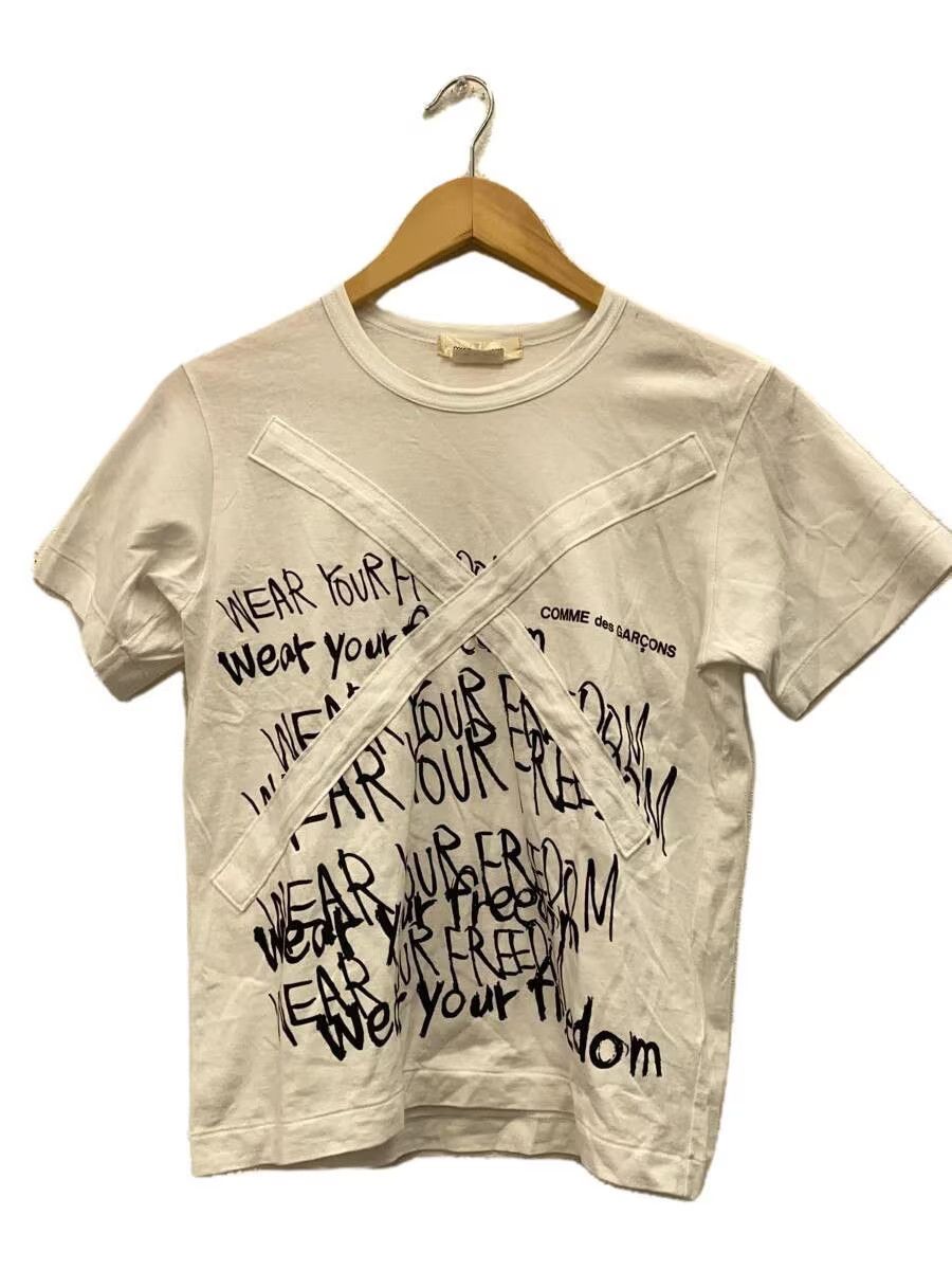 image of X Patch Script Tee in White, Men's (Size Medium)
