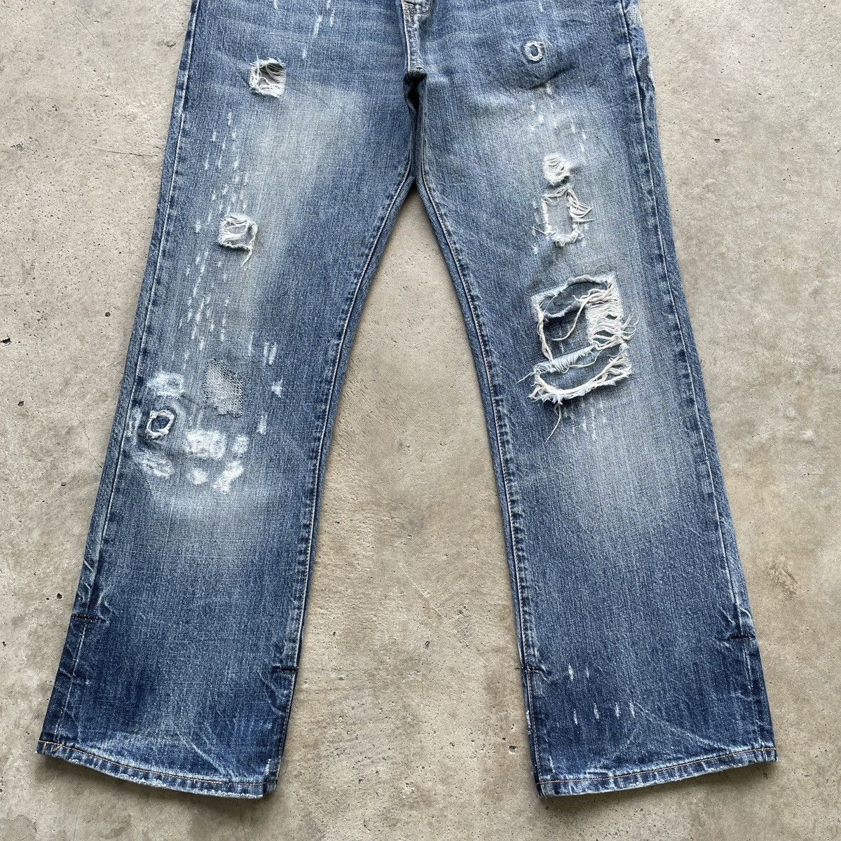 Abercrombie & Fitch Vintage Abercrombie&Fitch FLARE Distressed Faded Jeans Pants Size US 32 / EU 48 - 4 Thumbnail