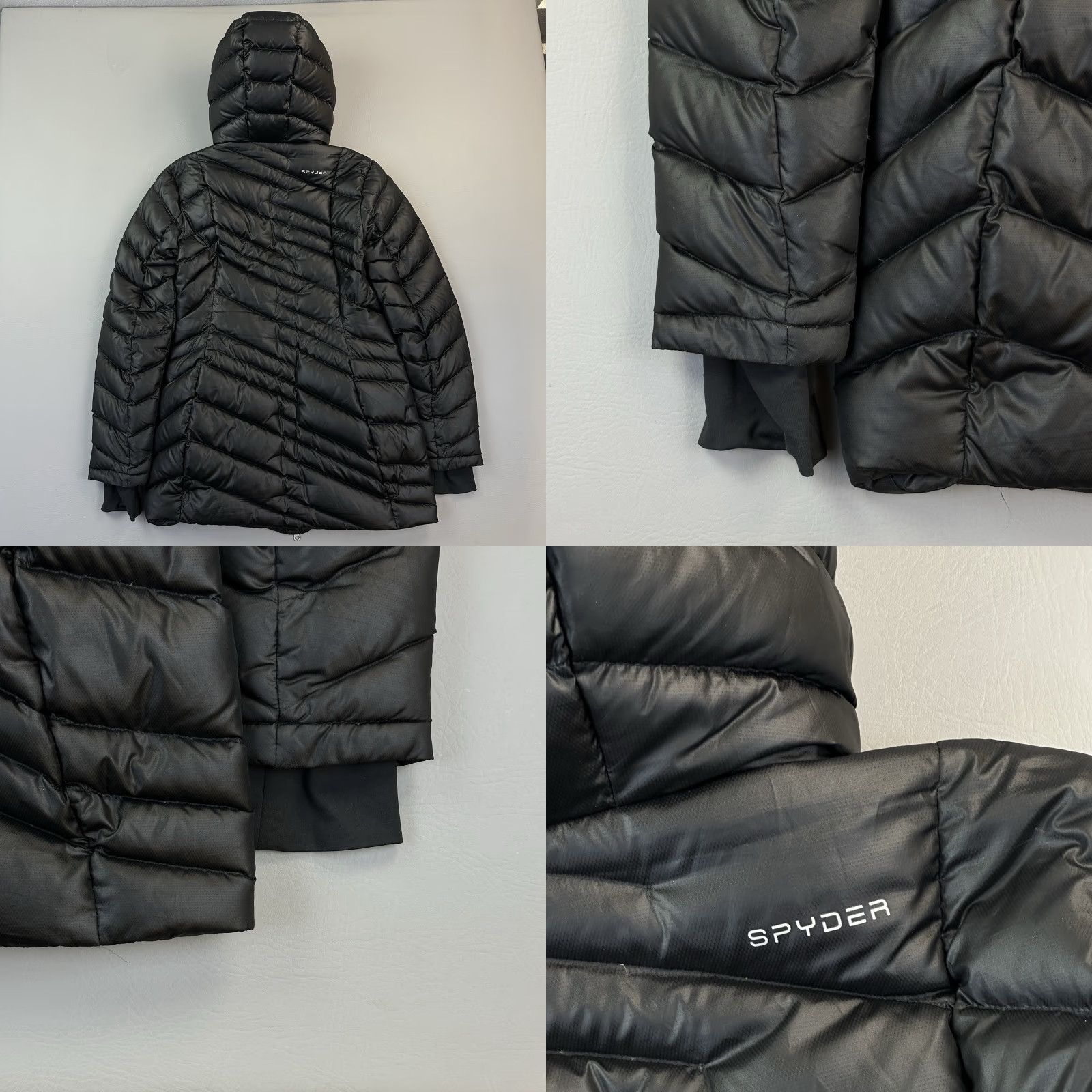 Spyder Spyder Timeless Jacket Women's Medium Black Hooded Quilted Long Down Puffer Size M / US 6-8 / IT 42-44 - 9 Thumbnail