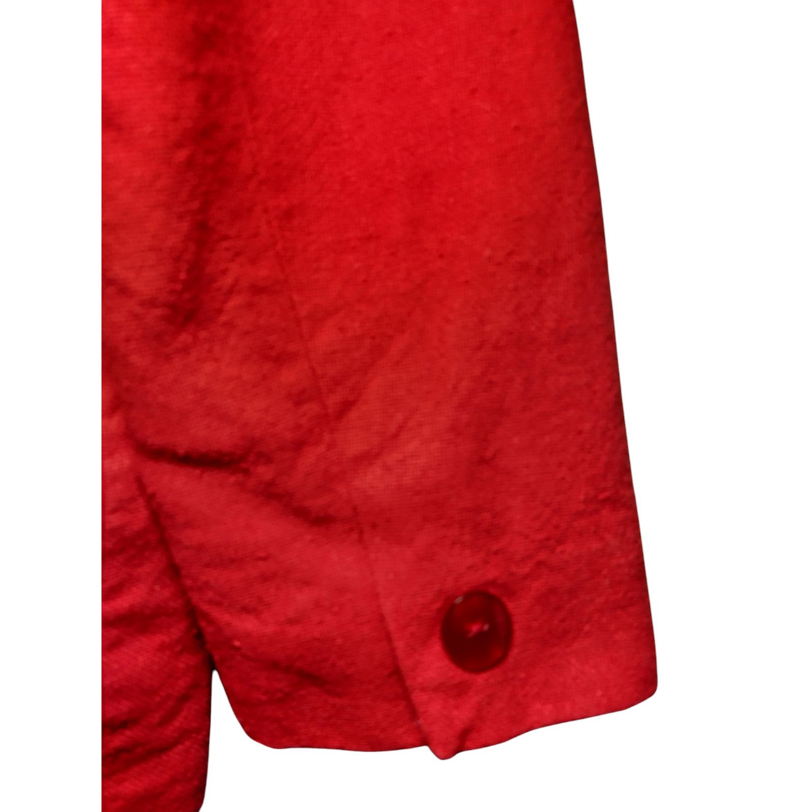Bloomingdale's Bloomingdales Linen Blazer Jacket Shoulder Pads Red Size PM Size M / US 6-8 / IT 42-44 - 11 Thumbnail