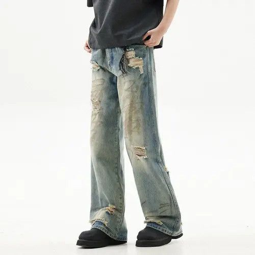 VIBE Distressed Blue Denim Jeans Size US 30 / EU 46 - 3 Thumbnail
