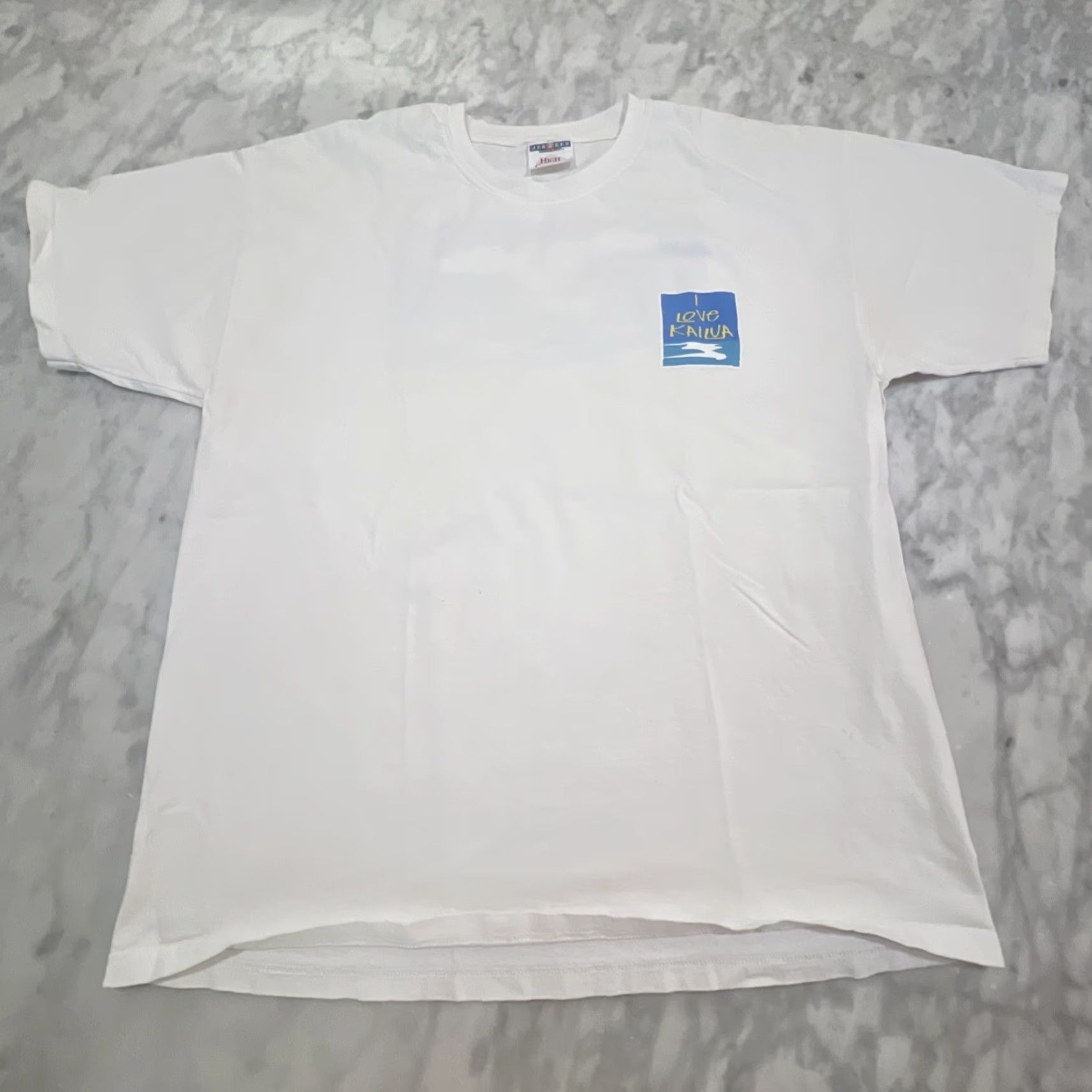 Jerzees Vintage I Love Kailua Graphic T Shirt Large Double Sided Ocean Beach Cotton Size US L / EU 52-54 / 3 - 3 Thumbnail