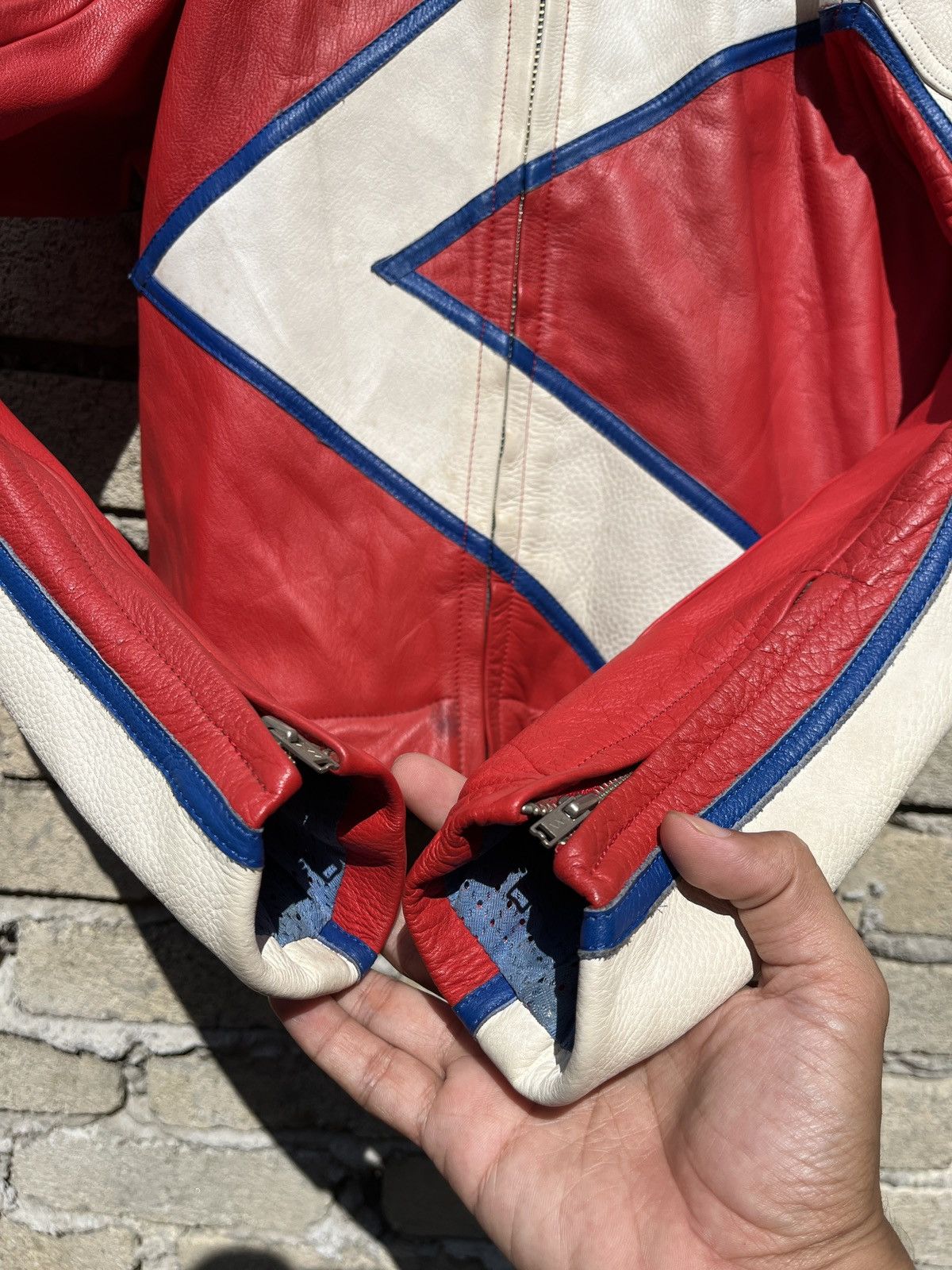 Genuine Leather × Vintage Kushitani Hamamatsu 2 Pieces Overall Leather Racing Set Size US 30 / EU 46 - 14 Thumbnail