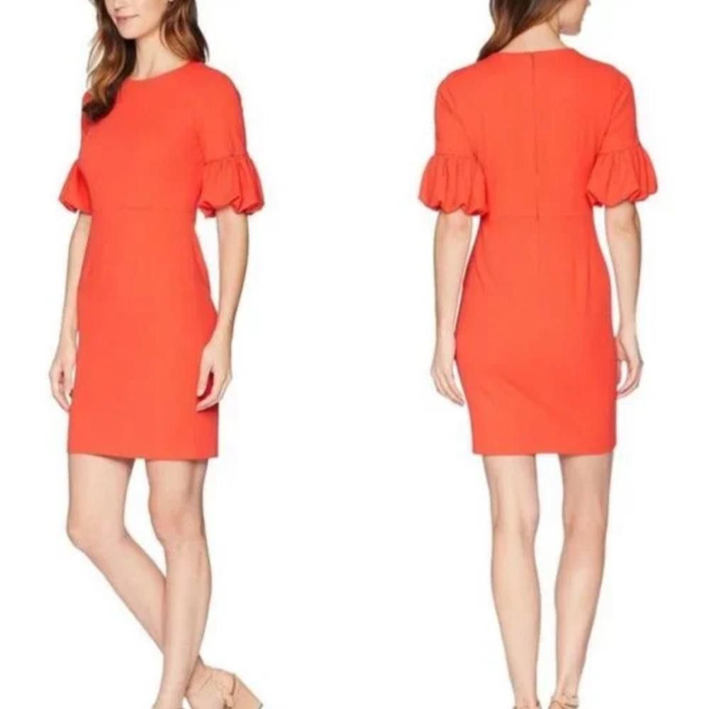 Designer Donna Morgan l NWT Scarlett Mid Length Sheath Dress 12 Size XL / US 12-14 / IT 48-50 - 10 Thumbnail
